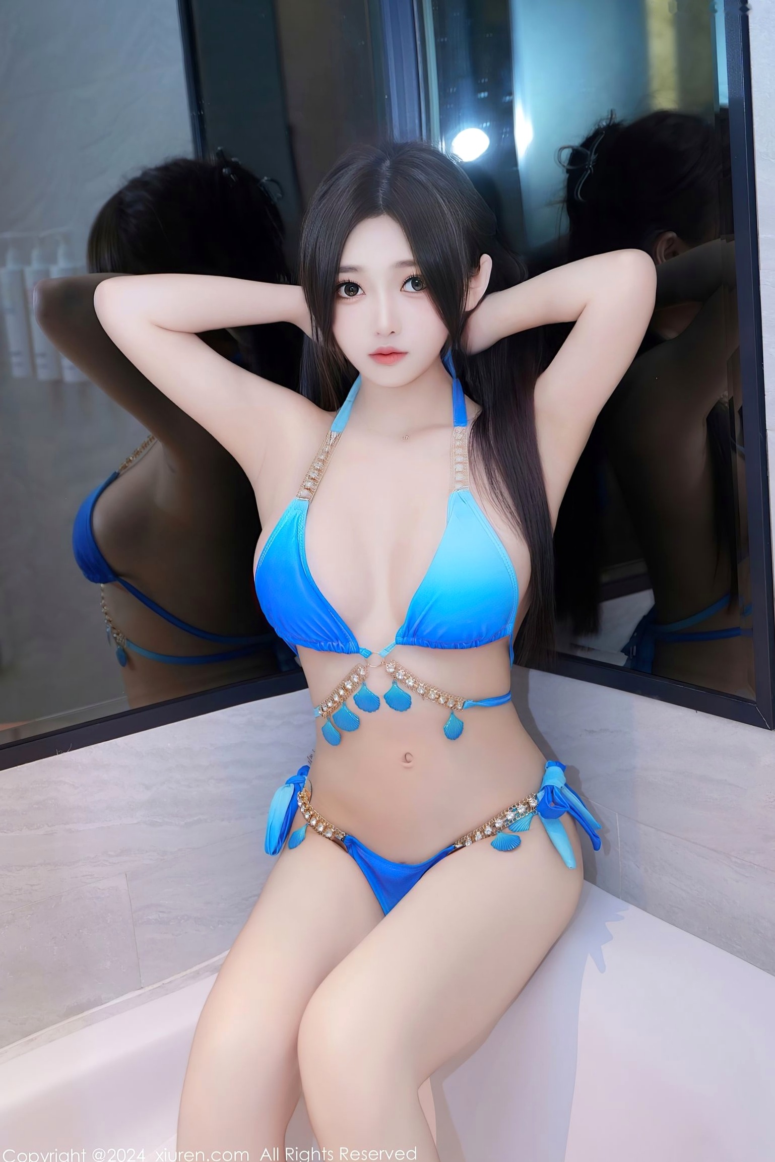 Gallery - XiuRen秀人网 - XiuRen -8518-奶茶味的包子：蓝色链条比基尼私房套图，清纯童颜与性感身材室内诱惑写真秀人网 - XiuRen 性感比基尼私房照诱惑 女神私房照_秀色女神 - image 26