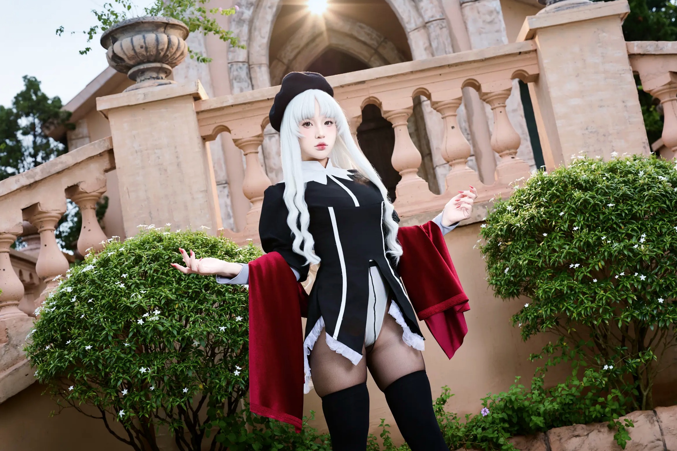 Gallery - Puy Puy Caren银发冷艳私房写真：制服黑丝连体衣展现绝美身材曲线，极具诱惑力的大尺度视觉盛宴私房照角色扮演黑丝诱惑性感 女神私房照_秀色女神 - image 101