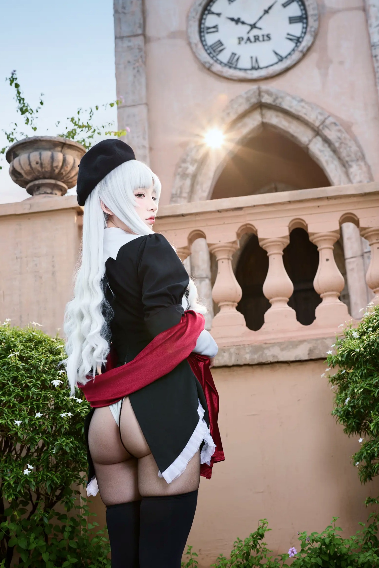 Gallery - Puy Puy Caren银发冷艳私房写真：制服黑丝连体衣展现绝美身材曲线，极具诱惑力的大尺度视觉盛宴私房照角色扮演黑丝诱惑性感 女神私房照_秀色女神 - image 109