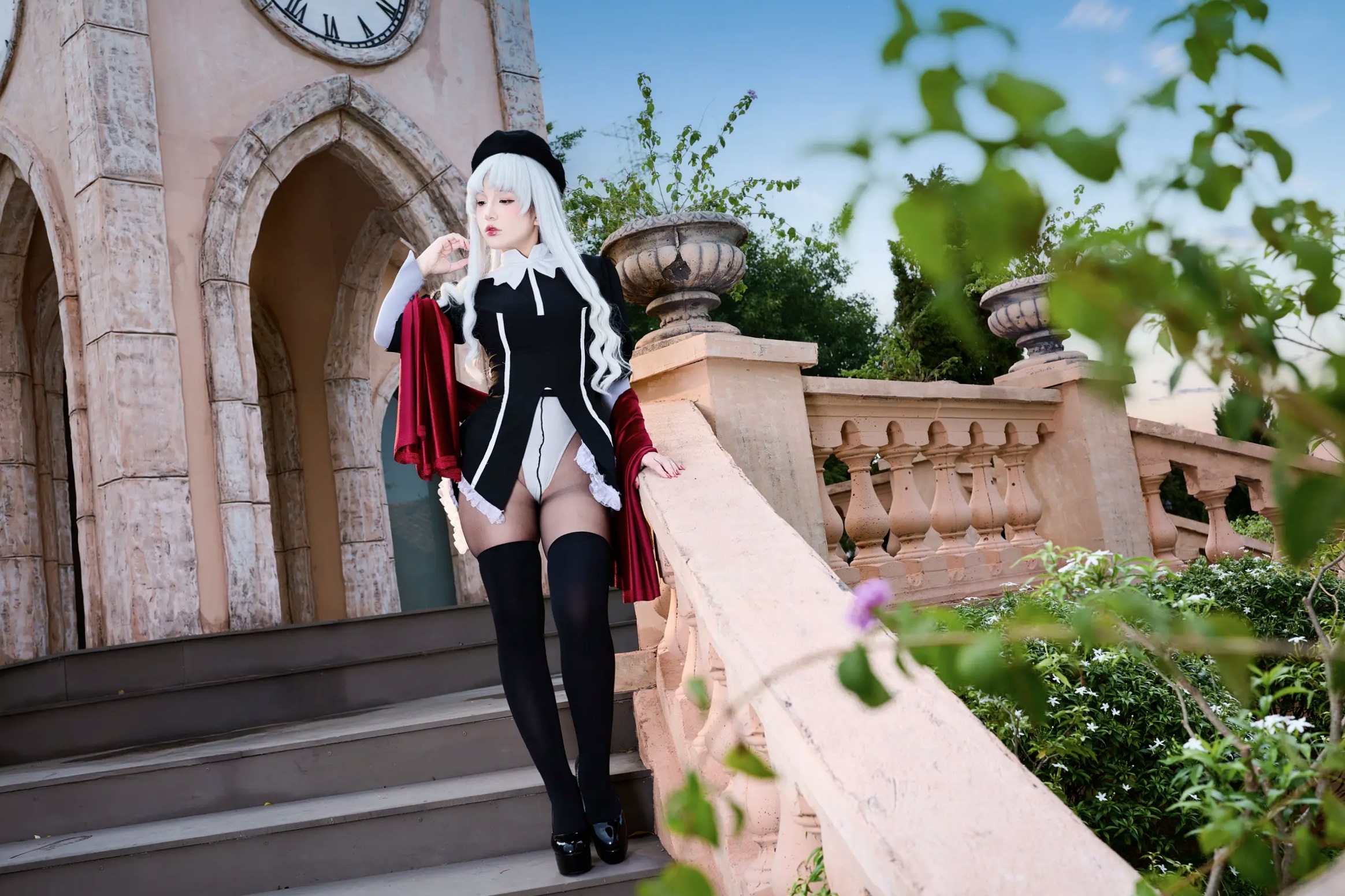 Gallery - Puy Puy Caren银发冷艳私房写真：制服黑丝连体衣展现绝美身材曲线，极具诱惑力的大尺度视觉盛宴私房照角色扮演黑丝诱惑性感 女神私房照_秀色女神 - image 115