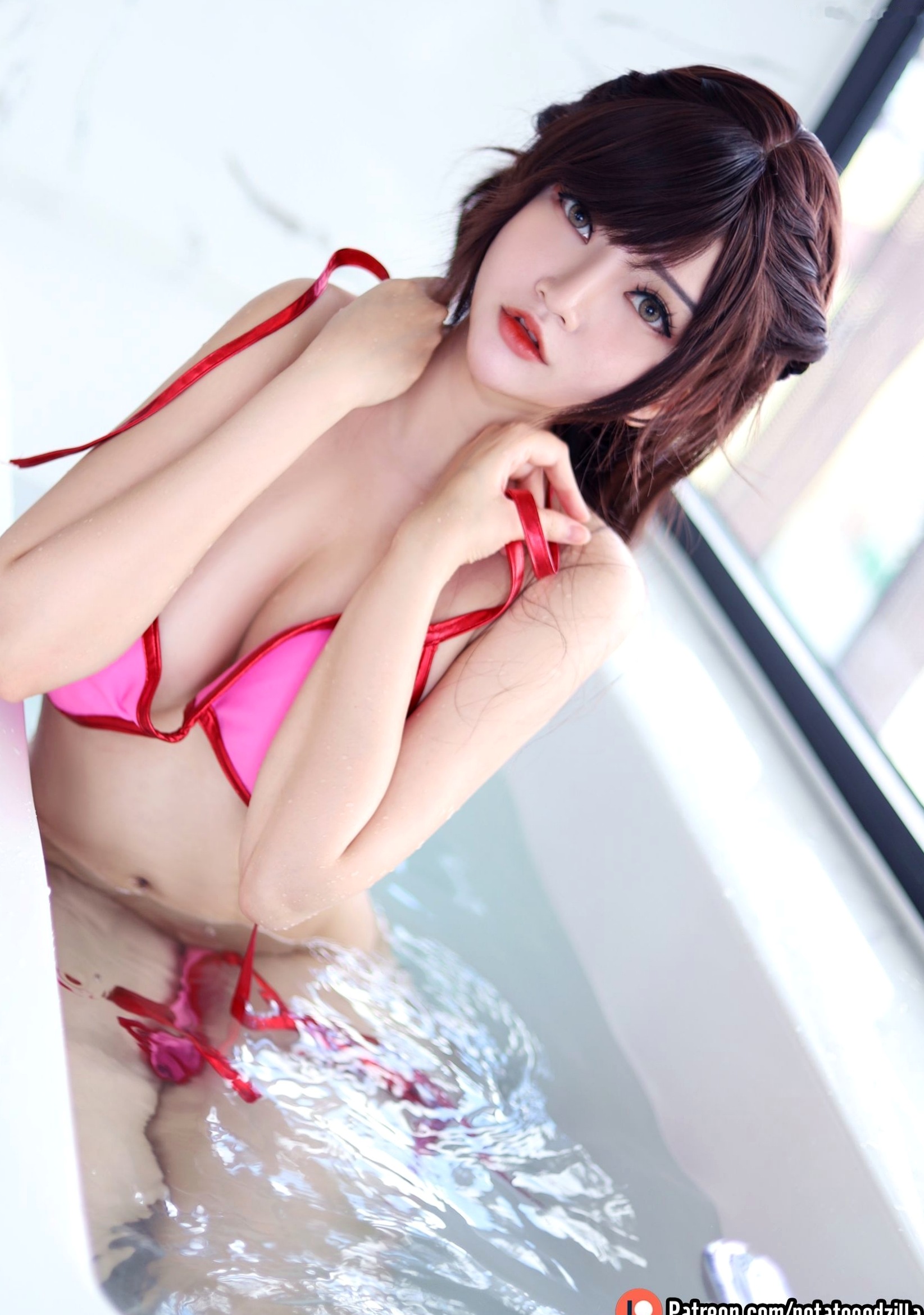 Gallery - Potato-Godzilla-千鹤-浴室湿身比基尼诱惑私房写真浴室私房照性感比基尼角色扮演 女神私房照_秀色女神 - image 18