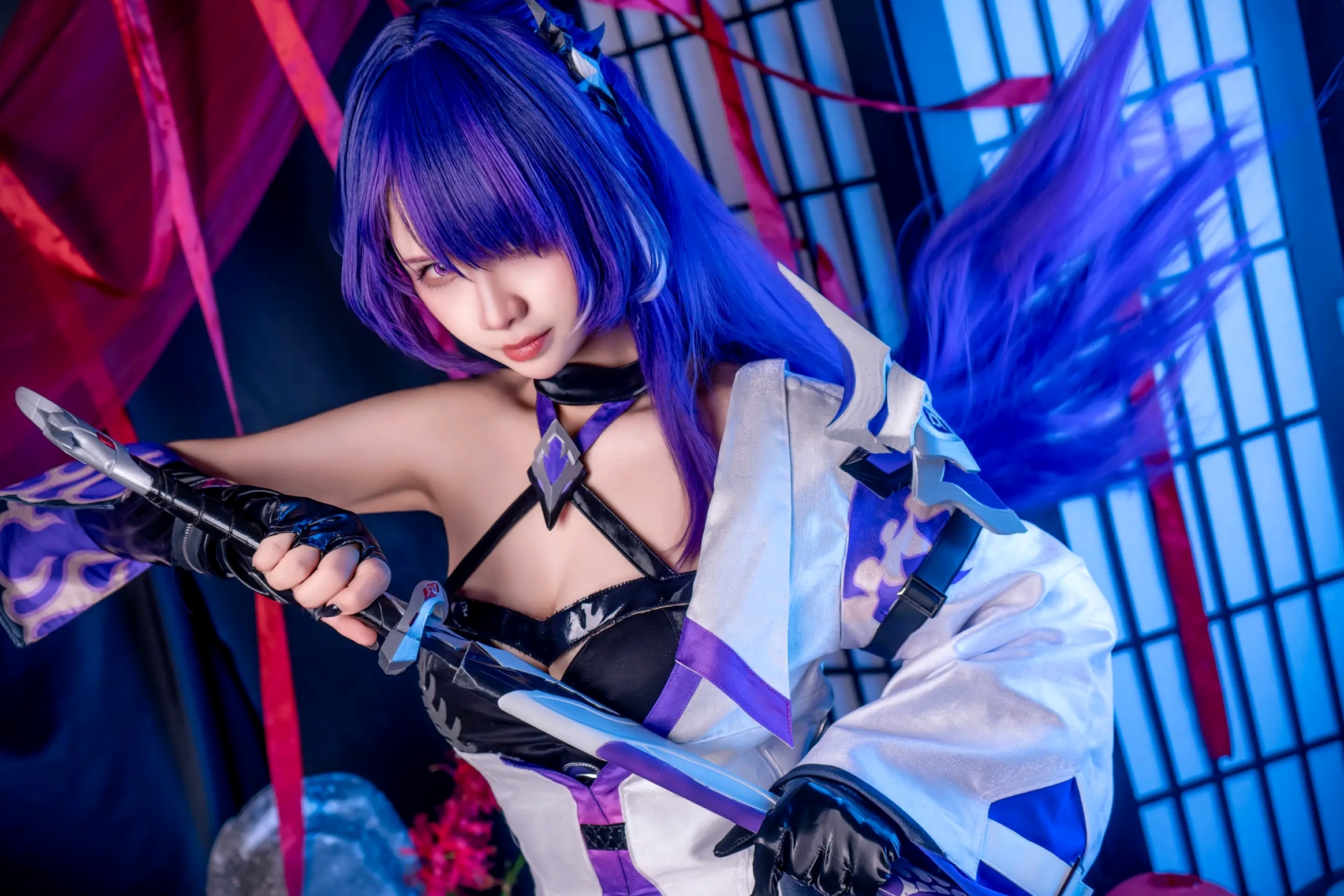 Gallery - Pyon - 黄泉 Acheron 崩坏星穹铁道 COS，性感御姐角色扮演私房摄影大作角色扮演性感私房照大尺度冷艳诱惑 女神私房照_秀色女神 - image 3