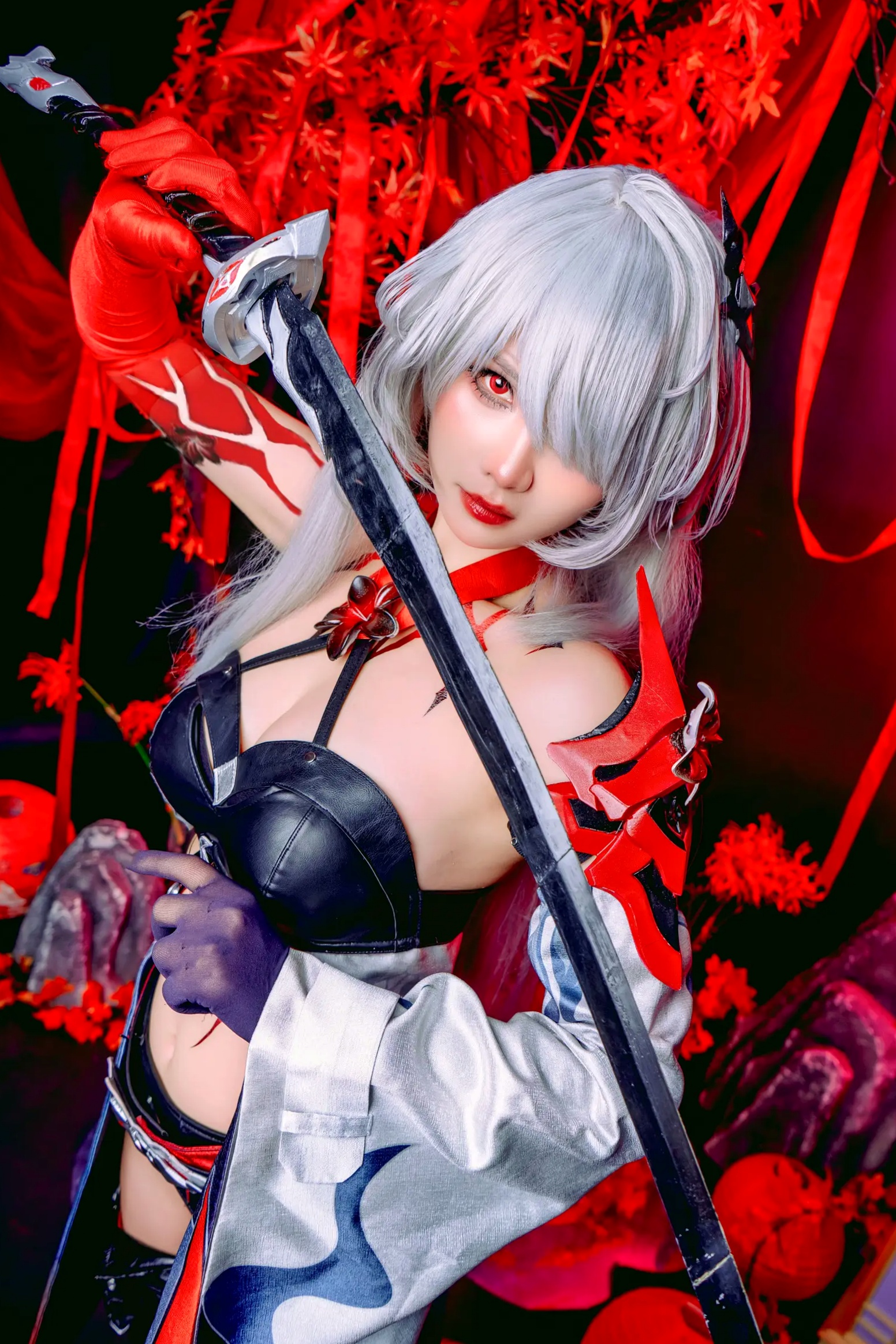 Gallery - Pyon - 黄泉 Acheron 崩坏星穹铁道 COS，性感御姐角色扮演私房摄影大作角色扮演性感私房照大尺度冷艳诱惑 女神私房照_秀色女神 - image 41