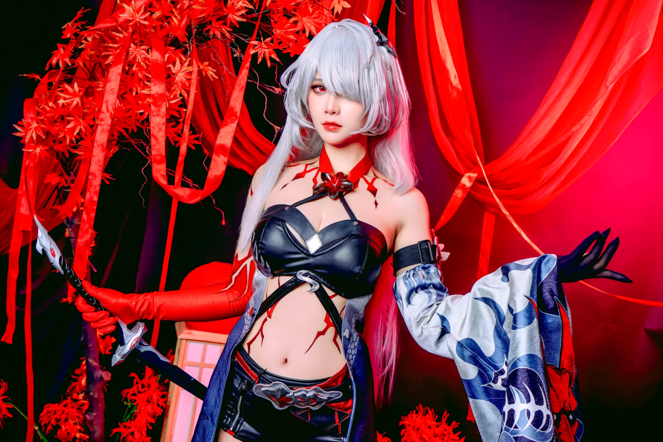 Gallery - Pyon - 黄泉 Acheron 崩坏星穹铁道 COS，性感御姐角色扮演私房摄影大作角色扮演性感私房照大尺度冷艳诱惑 女神私房照_秀色女神 - image 42