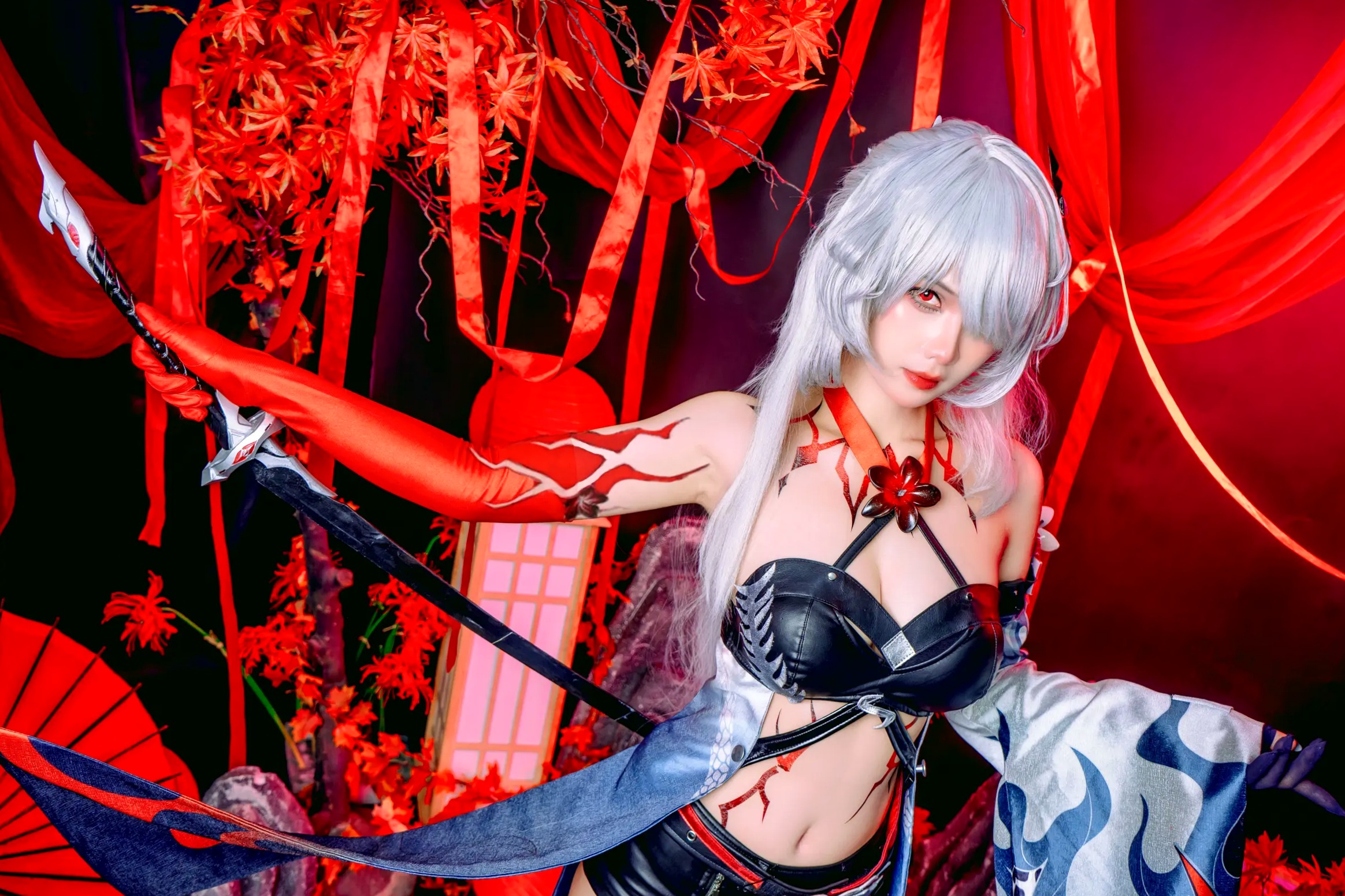 Gallery - Pyon - 黄泉 Acheron 崩坏星穹铁道 COS，性感御姐角色扮演私房摄影大作角色扮演性感私房照大尺度冷艳诱惑 女神私房照_秀色女神 - image 43