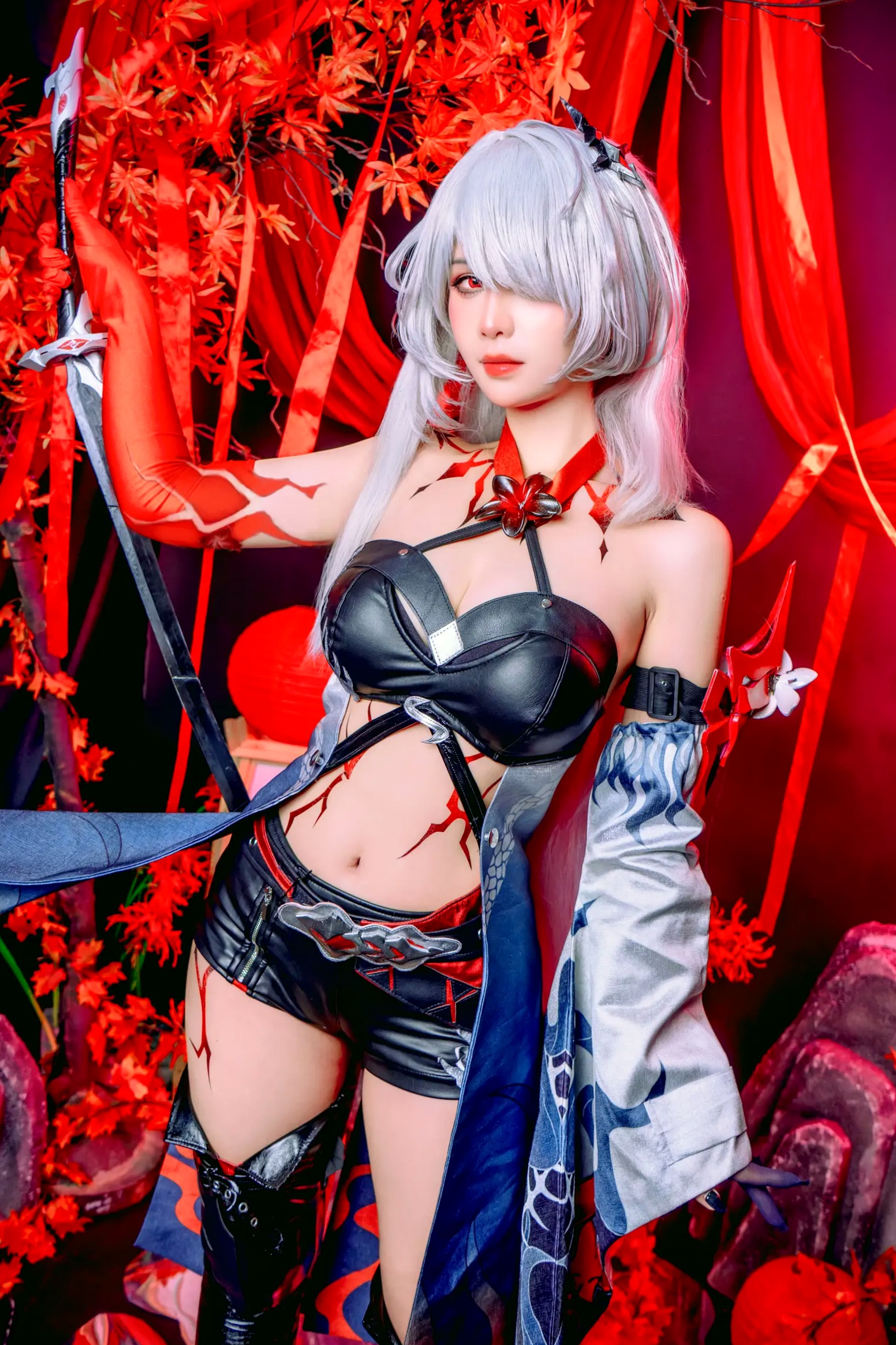 Gallery - Pyon - 黄泉 Acheron 崩坏星穹铁道 COS，性感御姐角色扮演私房摄影大作角色扮演性感私房照大尺度冷艳诱惑 女神私房照_秀色女神 - image 44