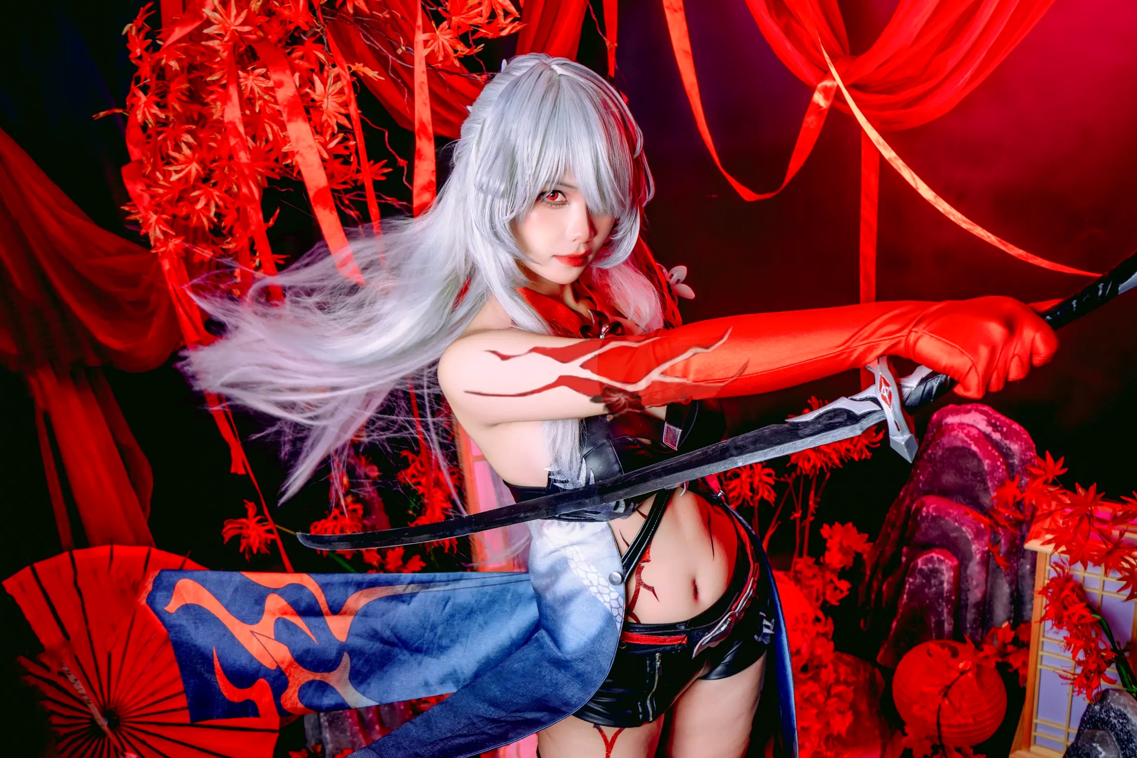 Gallery - Pyon - 黄泉 Acheron 崩坏星穹铁道 COS，性感御姐角色扮演私房摄影大作角色扮演性感私房照大尺度冷艳诱惑 女神私房照_秀色女神 - image 45