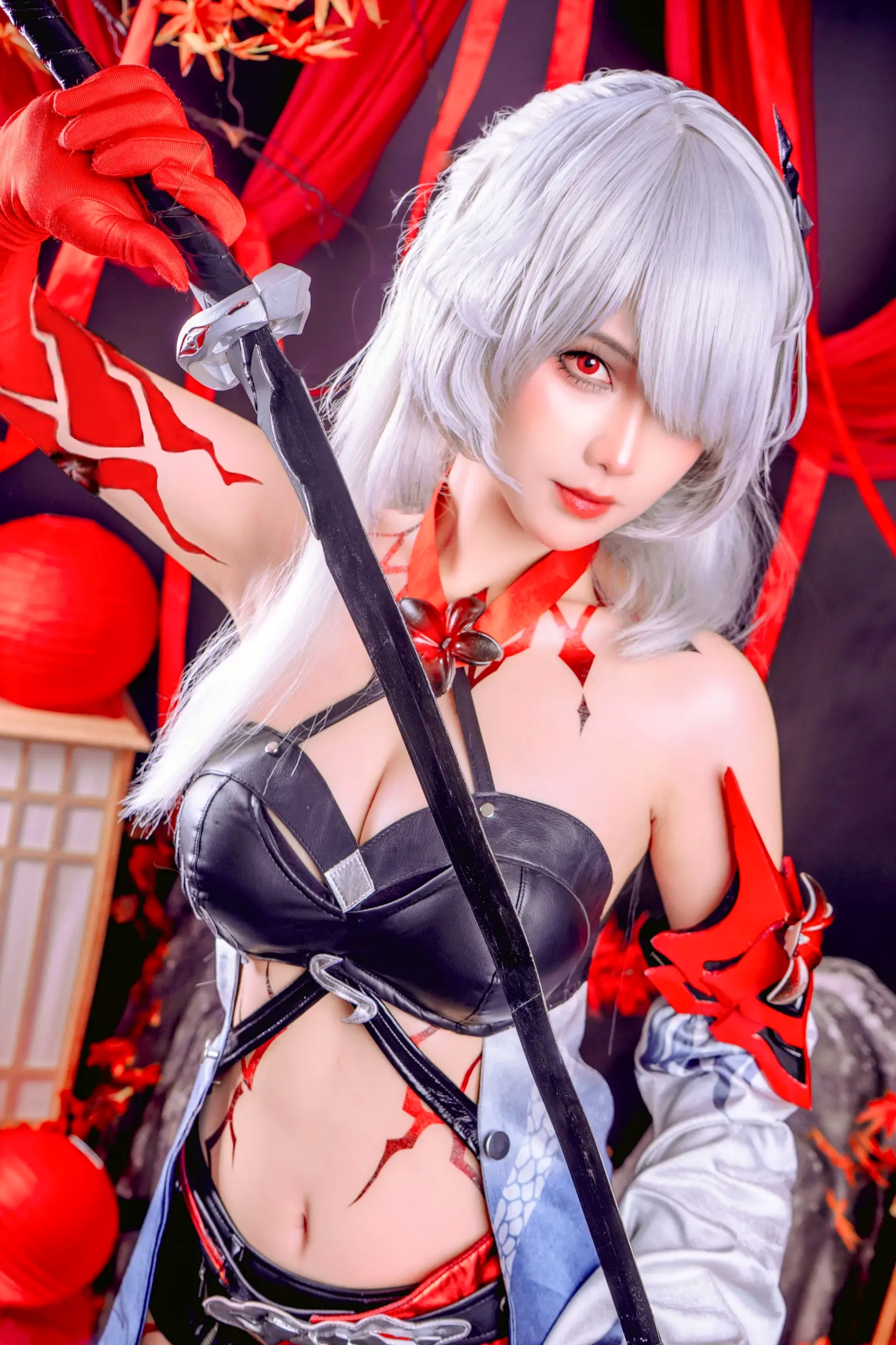 Gallery - Pyon - 黄泉 Acheron 崩坏星穹铁道 COS，性感御姐角色扮演私房摄影大作角色扮演性感私房照大尺度冷艳诱惑 女神私房照_秀色女神 - image 50