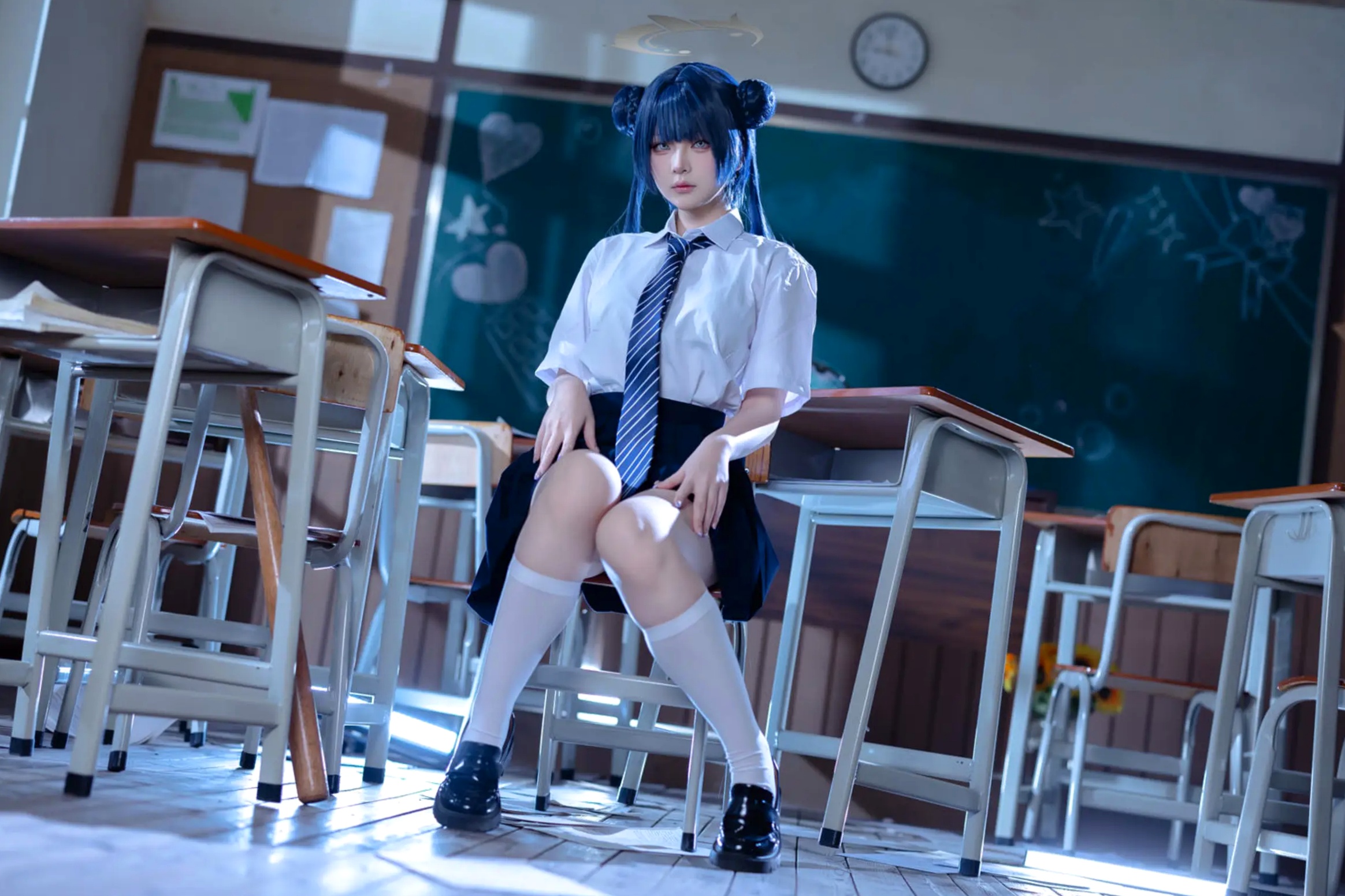 Gallery - 屿鱼 - 蔚蓝档案 妃咲COS 沉浸式绝美JK校服教室制服诱惑 大尺度女神写真合集 [61P]角色扮演校服制服清纯私房照 女神私房照_秀色女神 - image 6