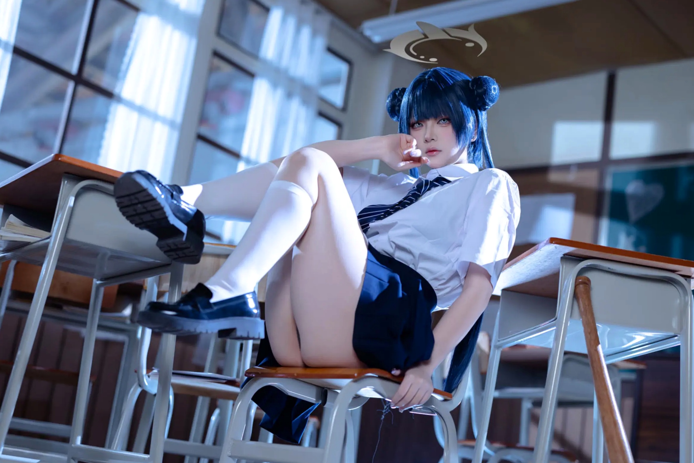 Gallery - 屿鱼 - 蔚蓝档案 妃咲COS 沉浸式绝美JK校服教室制服诱惑 大尺度女神写真合集 [61P]角色扮演校服制服清纯私房照 女神私房照_秀色女神 - image 9