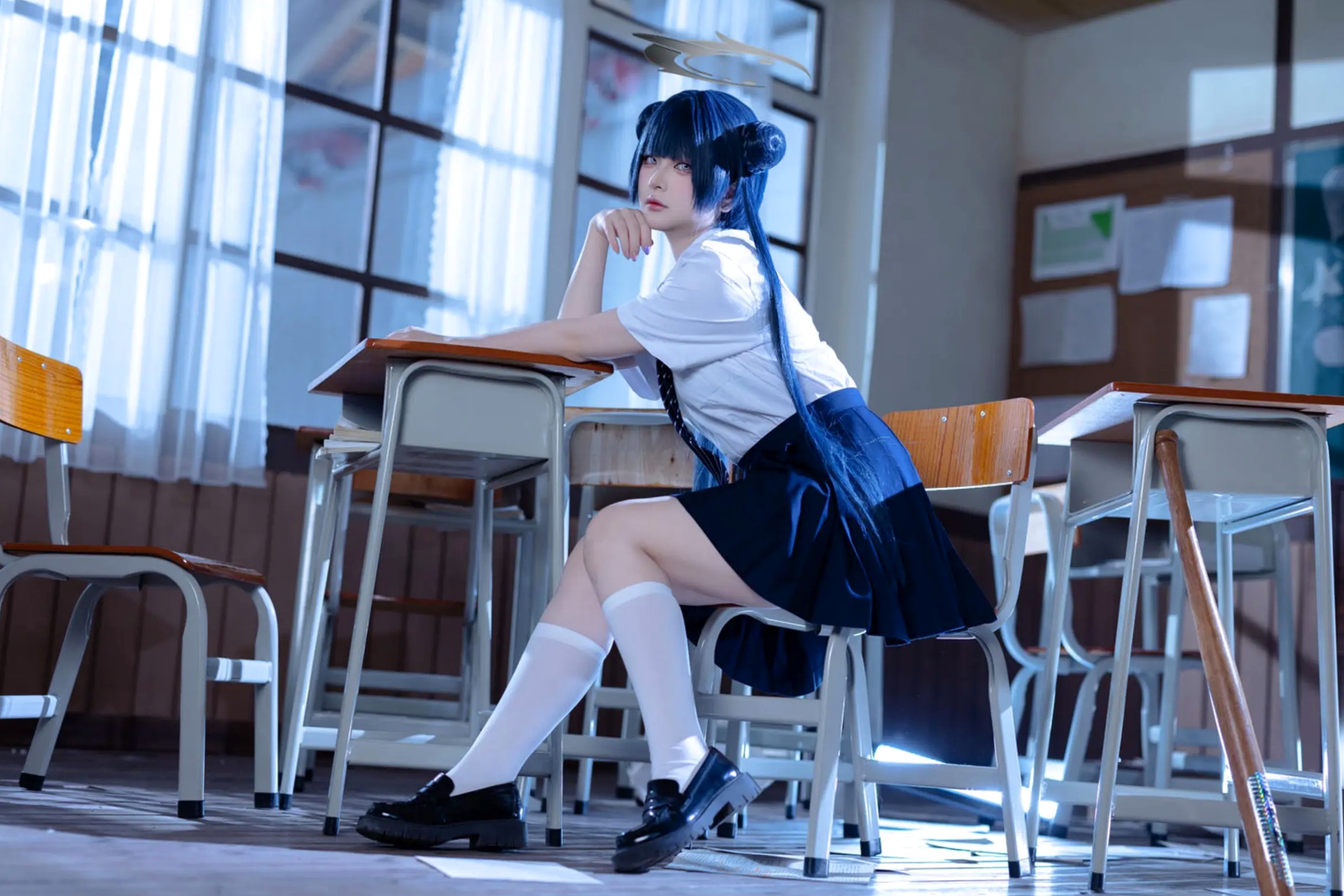 Gallery - 屿鱼 - 蔚蓝档案 妃咲COS 沉浸式绝美JK校服教室制服诱惑 大尺度女神写真合集 [61P]角色扮演校服制服清纯私房照 女神私房照_秀色女神 - image 12