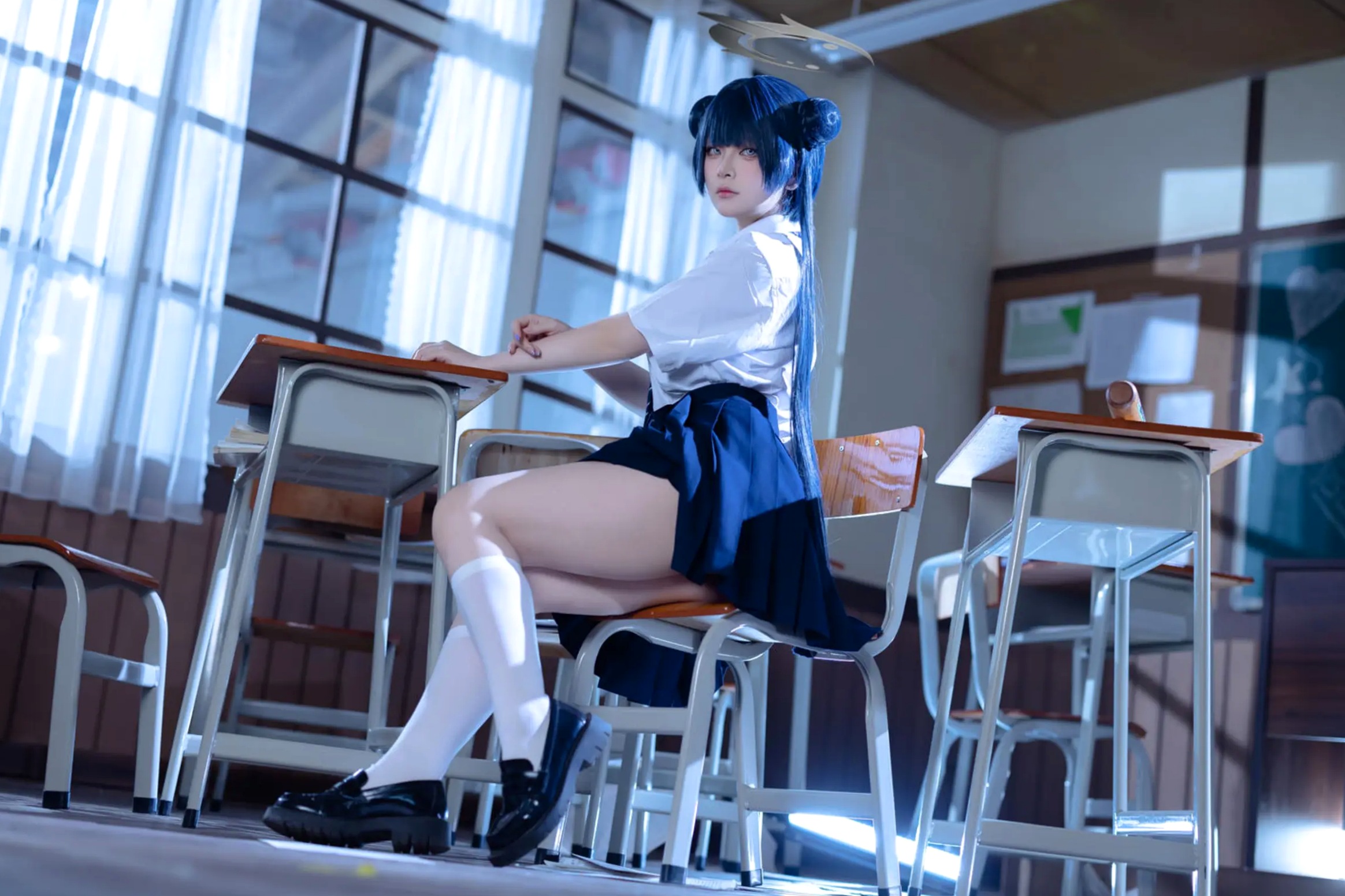 Gallery - 屿鱼 - 蔚蓝档案 妃咲COS 沉浸式绝美JK校服教室制服诱惑 大尺度女神写真合集 [61P]角色扮演校服制服清纯私房照 女神私房照_秀色女神 - image 13