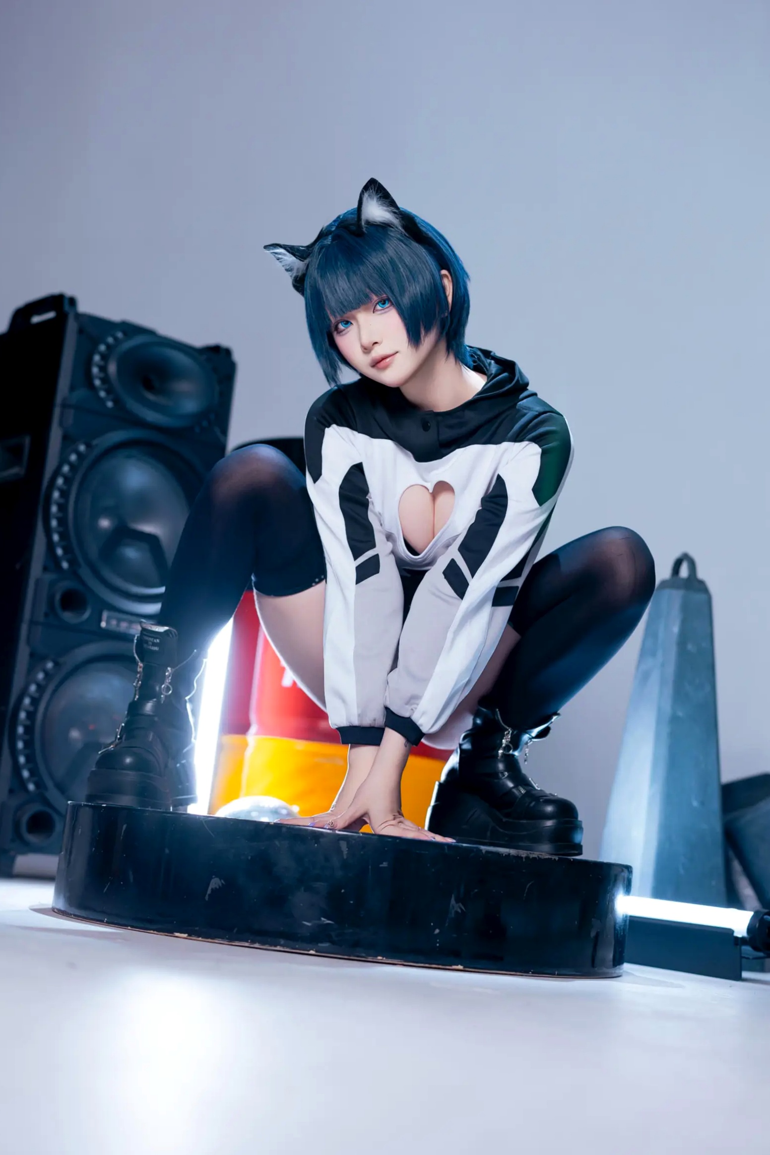 Gallery - 屿鱼 - 手办：二次元机能风猫耳少女，黑丝诱惑与朋克音浪的精致视听盛宴角色扮演性感黑丝萌系 女神私房照_秀色女神 - image 27