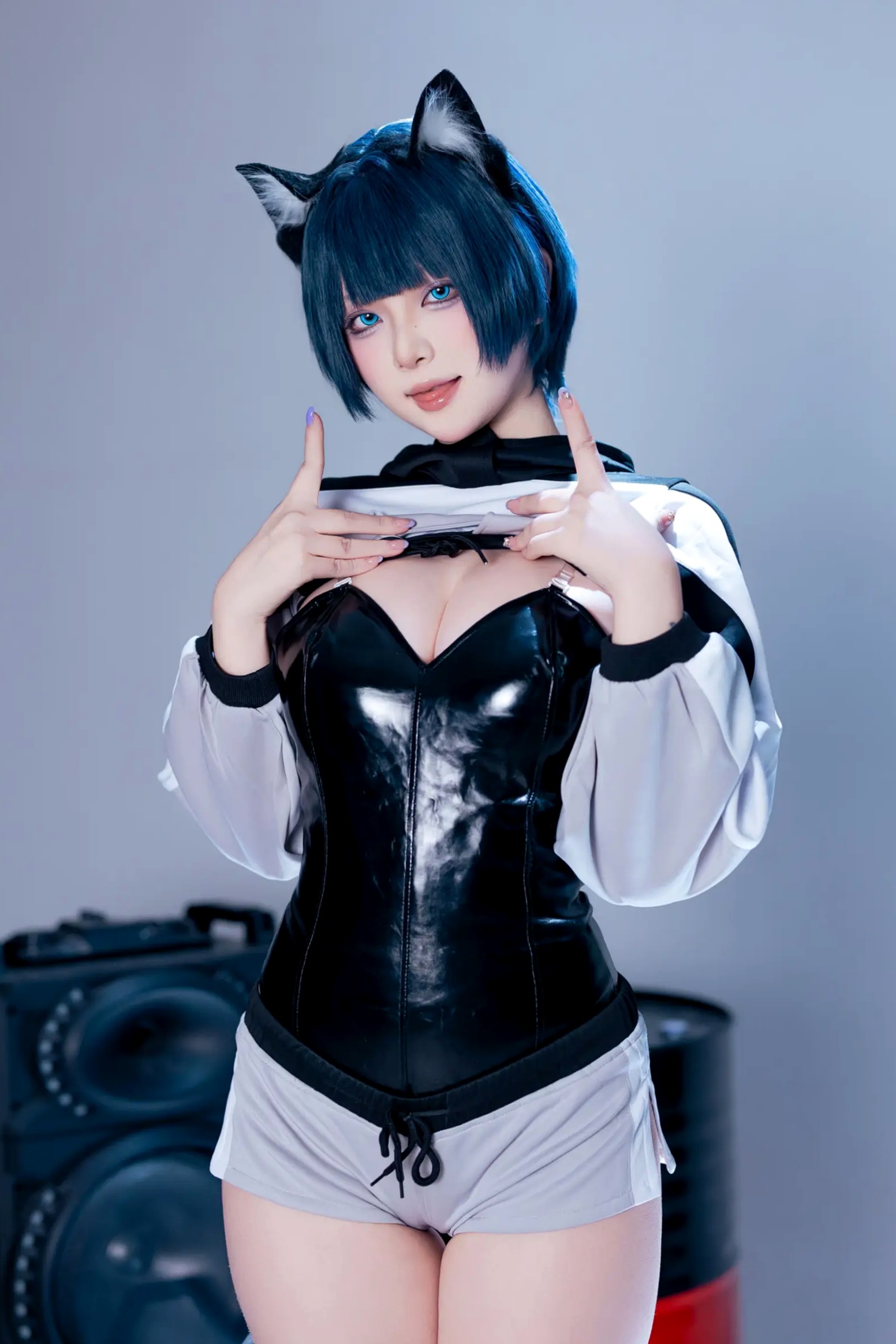 Gallery - 屿鱼 - 手办：二次元机能风猫耳少女，黑丝诱惑与朋克音浪的精致视听盛宴角色扮演性感黑丝萌系 女神私房照_秀色女神 - image 40