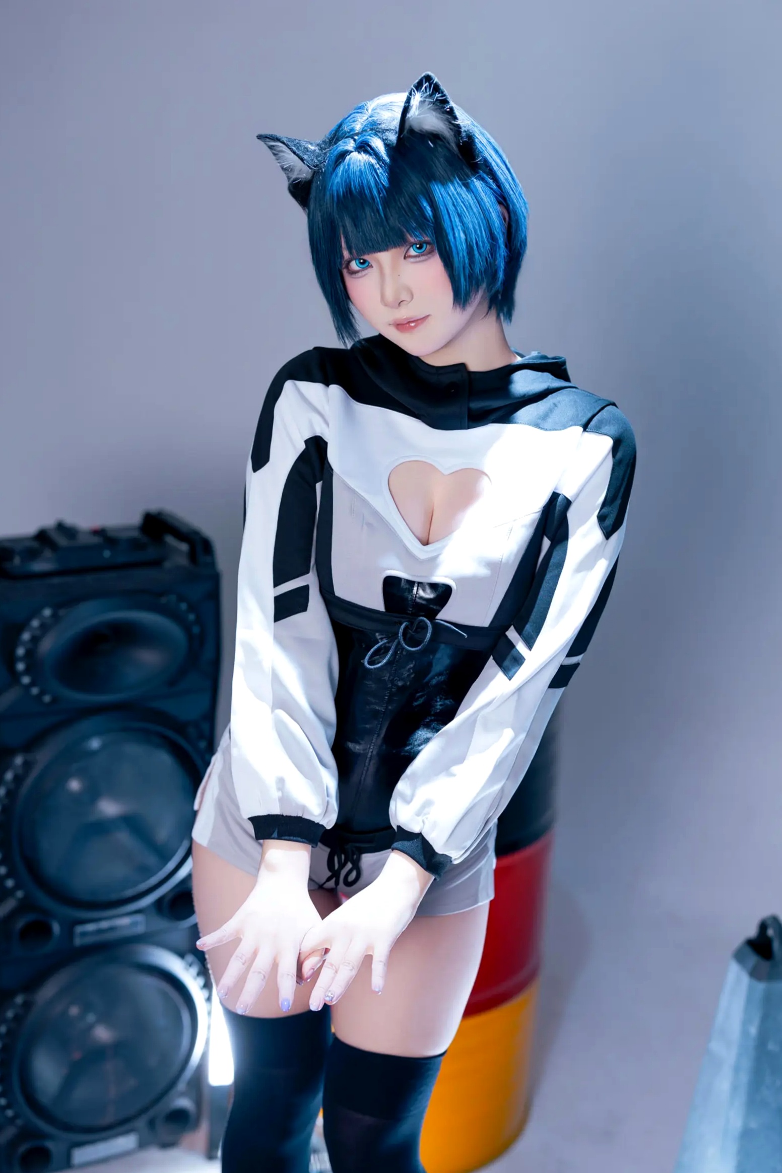 Gallery - 屿鱼 - 手办：二次元机能风猫耳少女，黑丝诱惑与朋克音浪的精致视听盛宴角色扮演性感黑丝萌系 女神私房照_秀色女神 - image 41