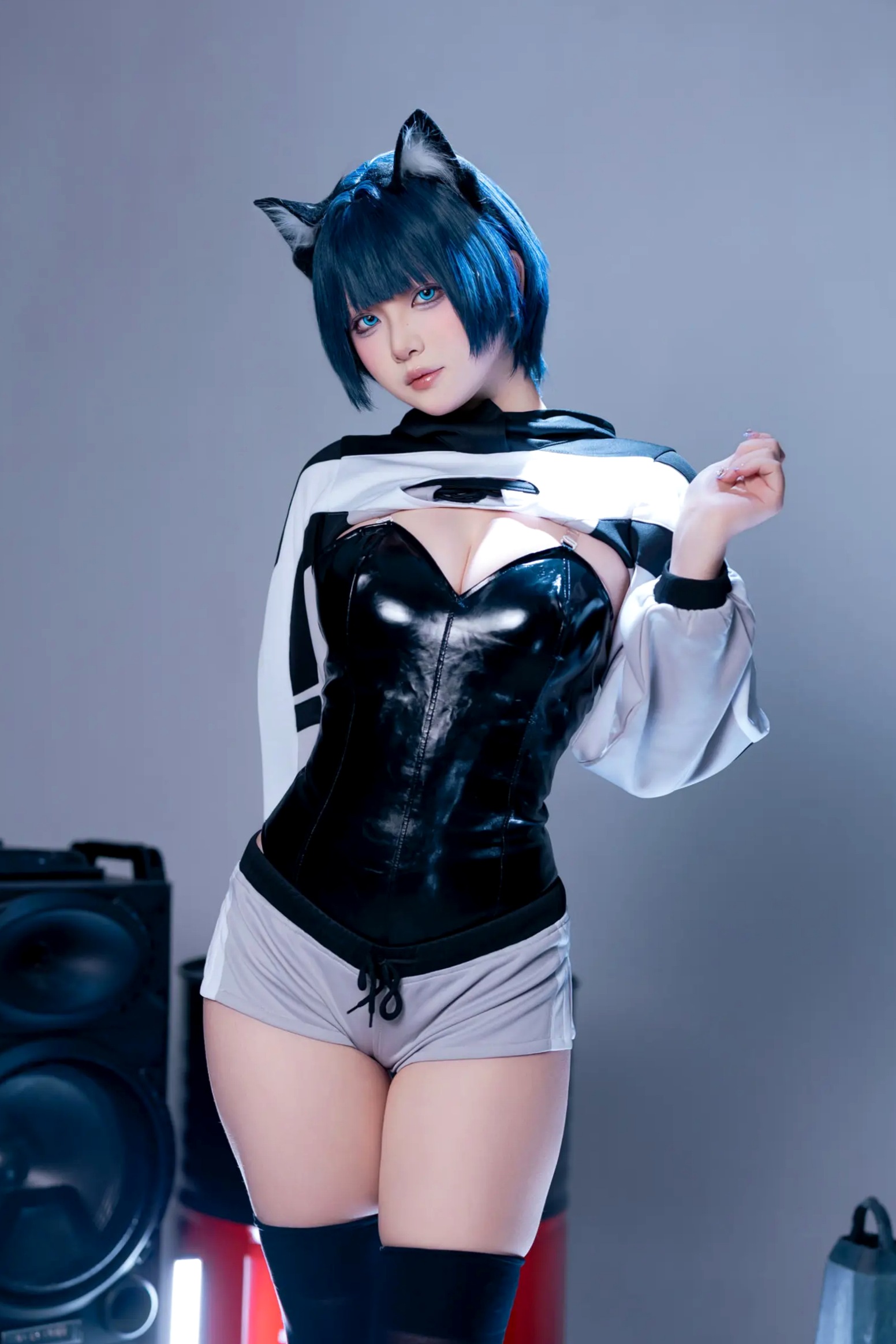 Gallery - 屿鱼 - 手办：二次元机能风猫耳少女，黑丝诱惑与朋克音浪的精致视听盛宴角色扮演性感黑丝萌系 女神私房照_秀色女神 - image 43