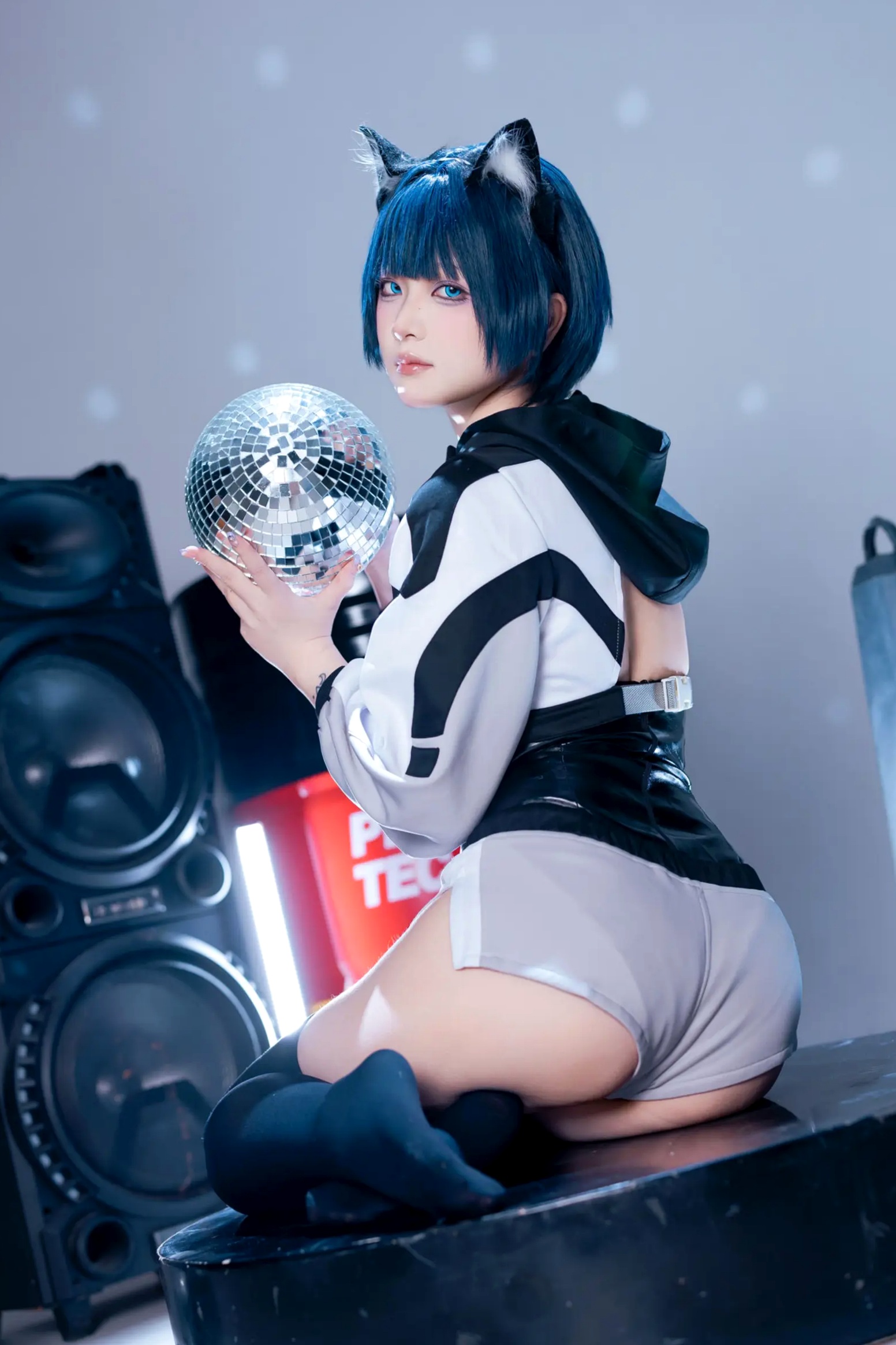 Gallery - 屿鱼 - 手办：二次元机能风猫耳少女，黑丝诱惑与朋克音浪的精致视听盛宴角色扮演性感黑丝萌系 女神私房照_秀色女神 - image 56