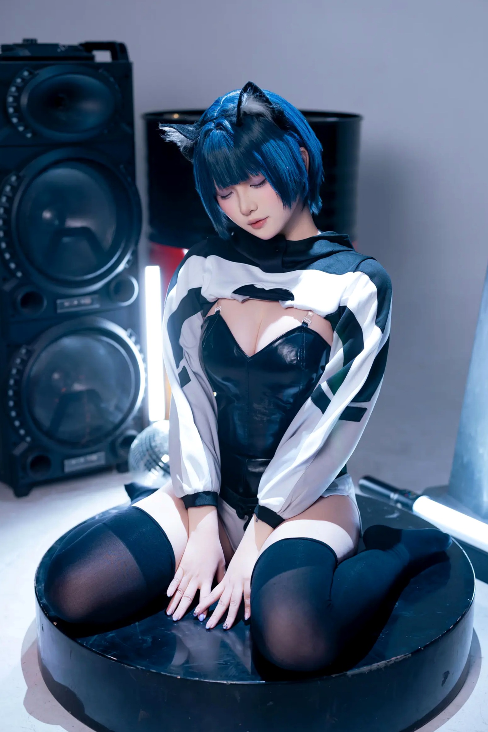 Gallery - 屿鱼 - 手办：二次元机能风猫耳少女，黑丝诱惑与朋克音浪的精致视听盛宴角色扮演性感黑丝萌系 女神私房照_秀色女神 - image 65