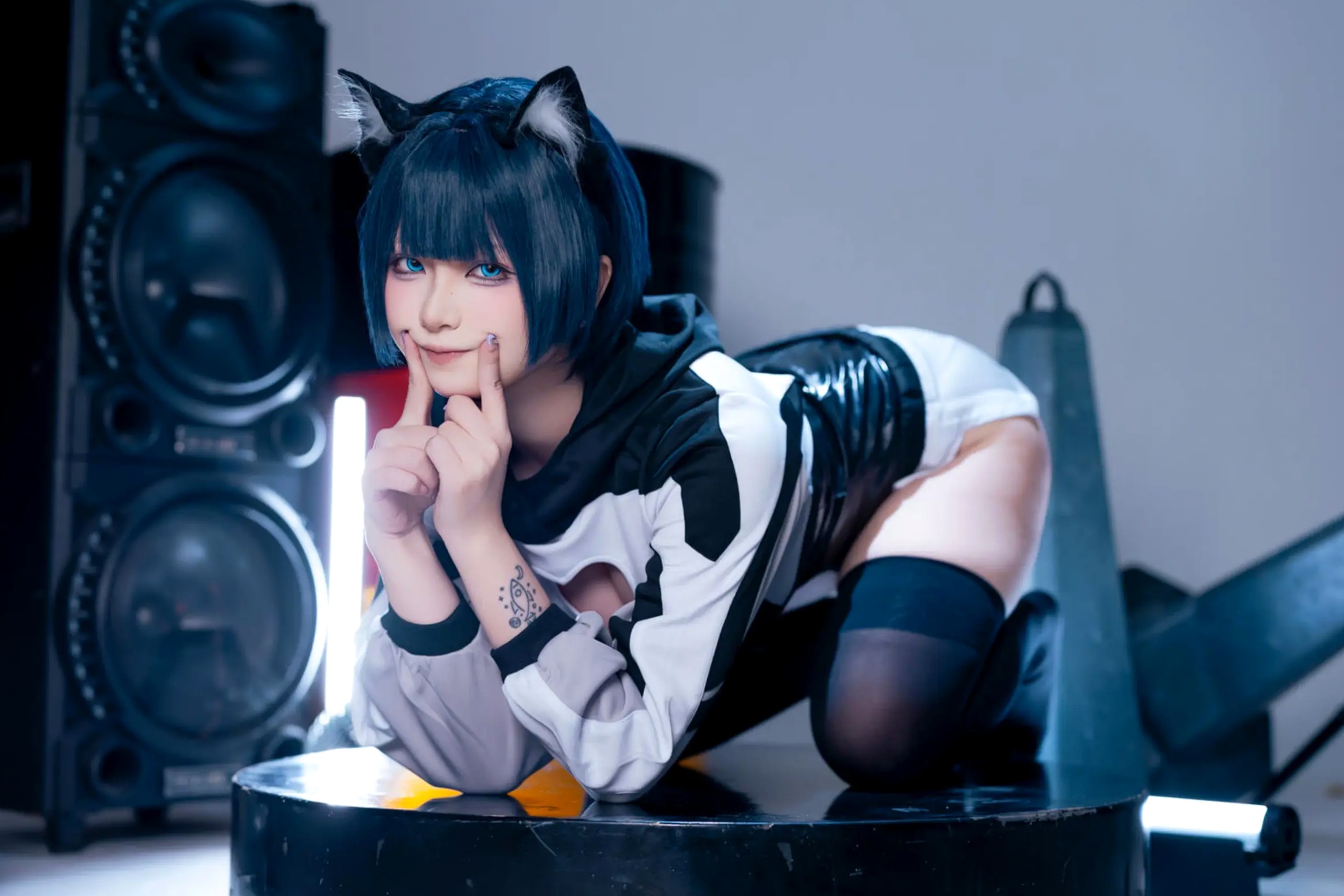 Gallery - 屿鱼 - 手办：二次元机能风猫耳少女，黑丝诱惑与朋克音浪的精致视听盛宴角色扮演性感黑丝萌系 女神私房照_秀色女神 - image 73