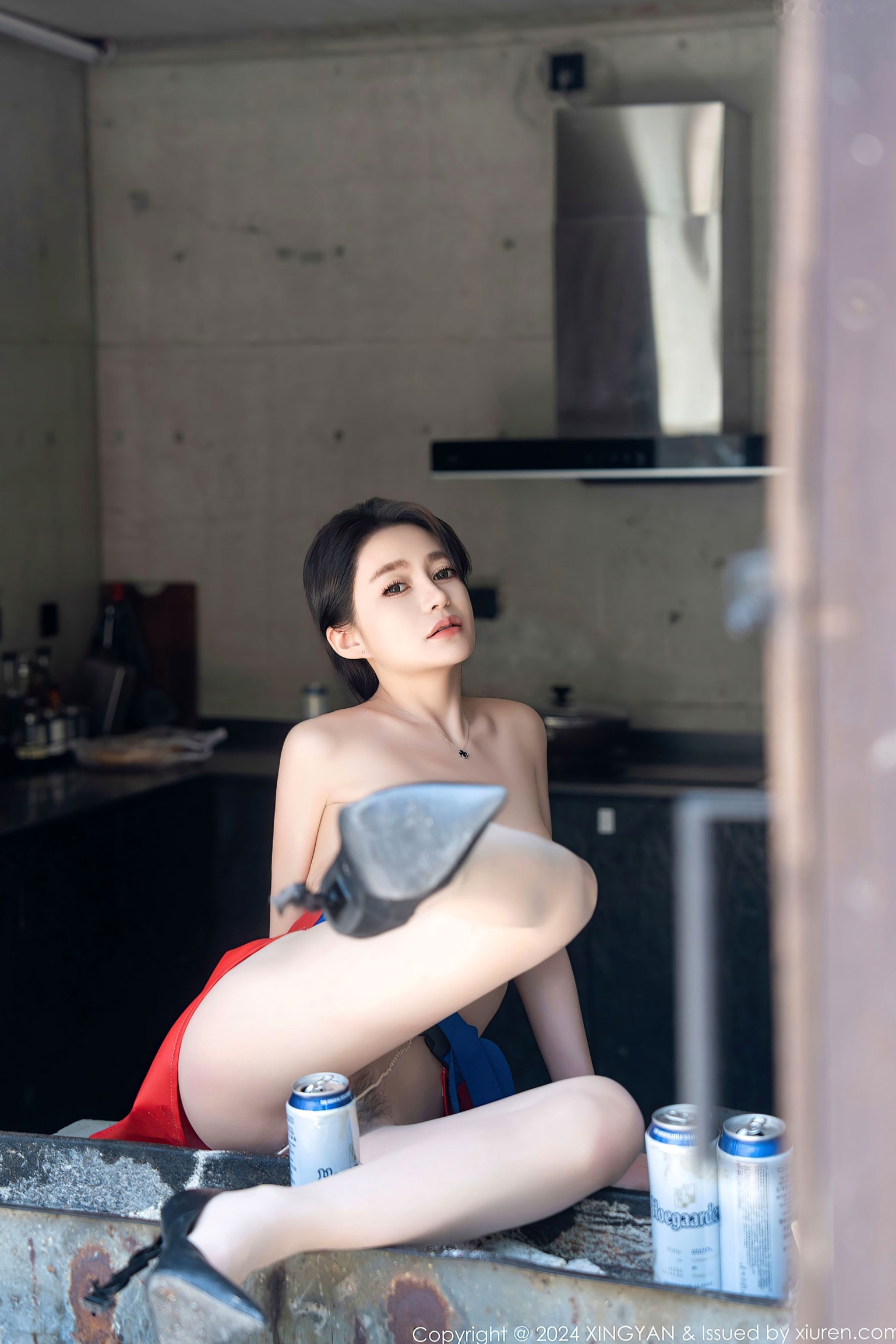 Gallery - XingYan星颜社- Star Face 第253期：林幼一演绎红围裙保鲜膜主题私房照，绝美大尺度家居诱惑星颜社- Star Face 私房照大尺度性感家居尤物 女神私房照_秀色女神 - image 18