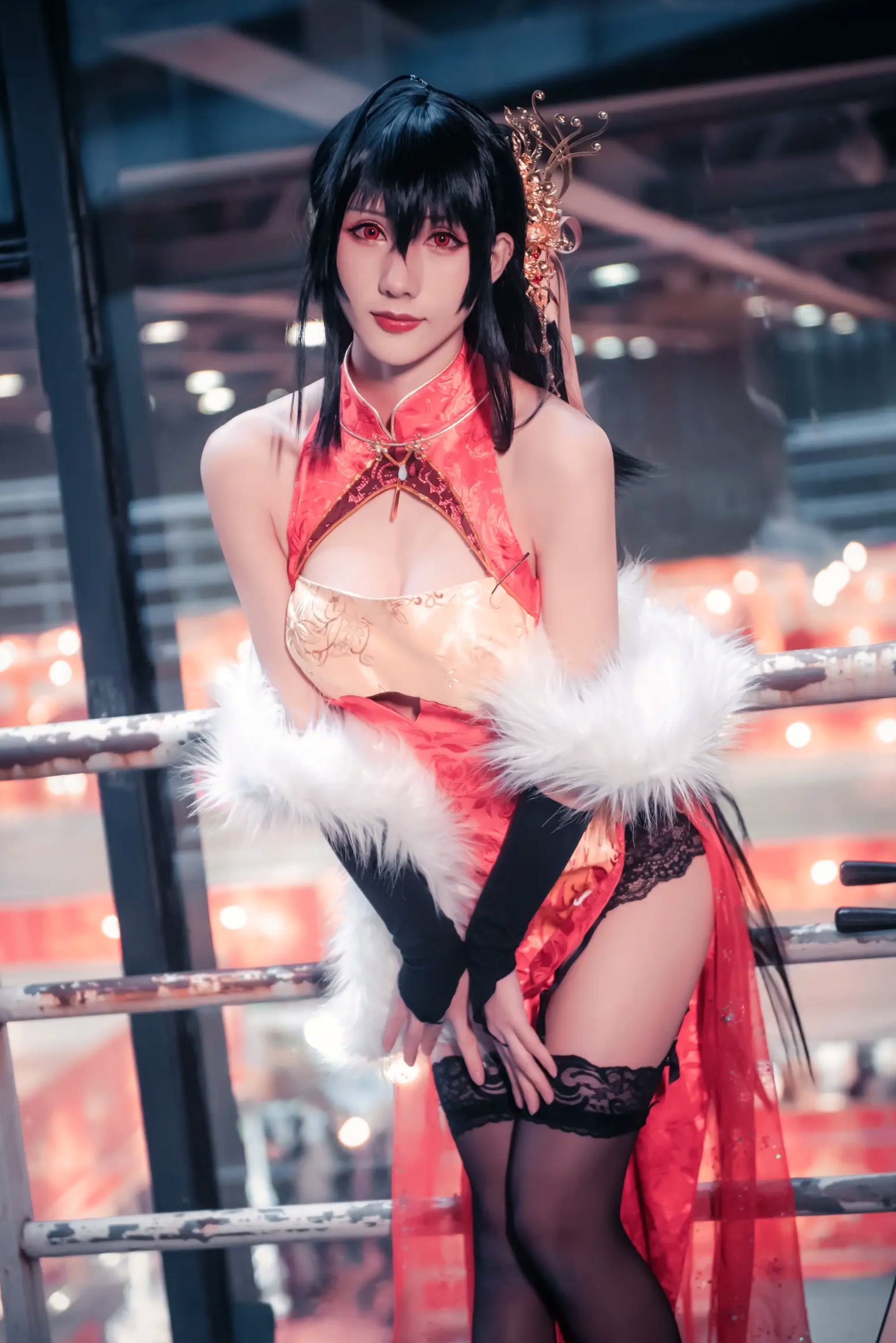 Gallery - masaki雅祈 - 大凤旗袍cosplay，性感绝美改良旗袍搭配黑丝尽显冷艳气质 [27P]旗袍角色扮演性感丝袜诱惑 女神私房照_秀色女神 - image 1