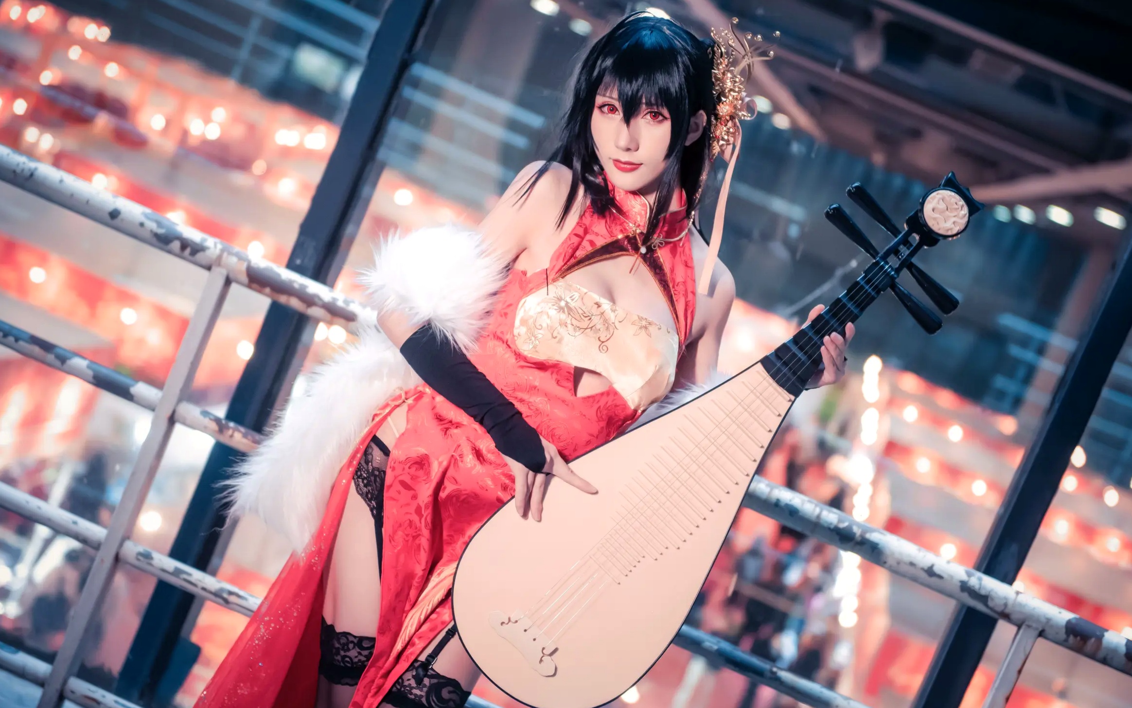 Gallery - masaki雅祈 - 大凤旗袍cosplay，性感绝美改良旗袍搭配黑丝尽显冷艳气质 [27P]旗袍角色扮演性感丝袜诱惑 女神私房照_秀色女神 - image 7