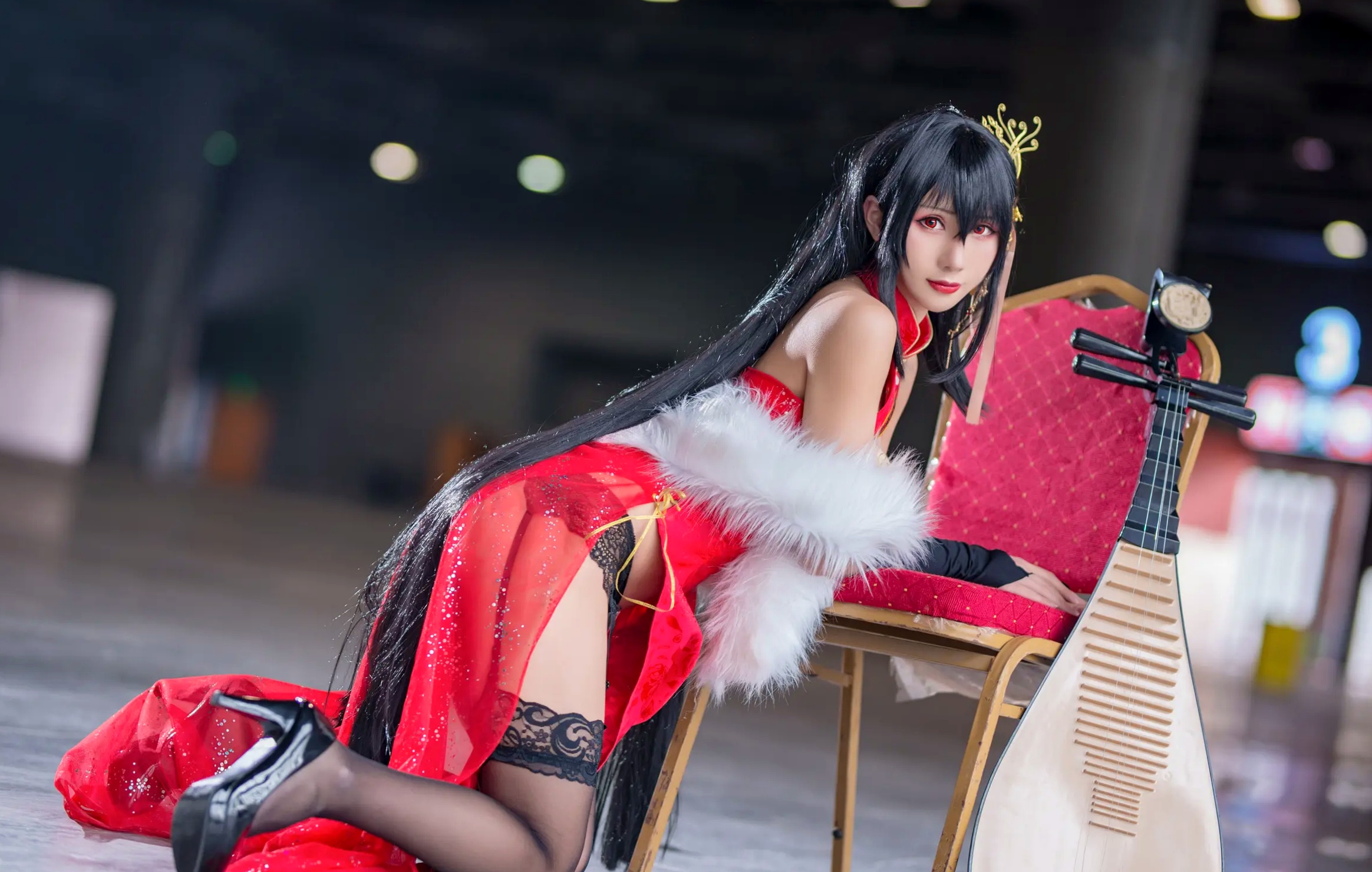 Gallery - masaki雅祈 - 大凤旗袍cosplay，性感绝美改良旗袍搭配黑丝尽显冷艳气质 [27P]旗袍角色扮演性感丝袜诱惑 女神私房照_秀色女神 - image 24