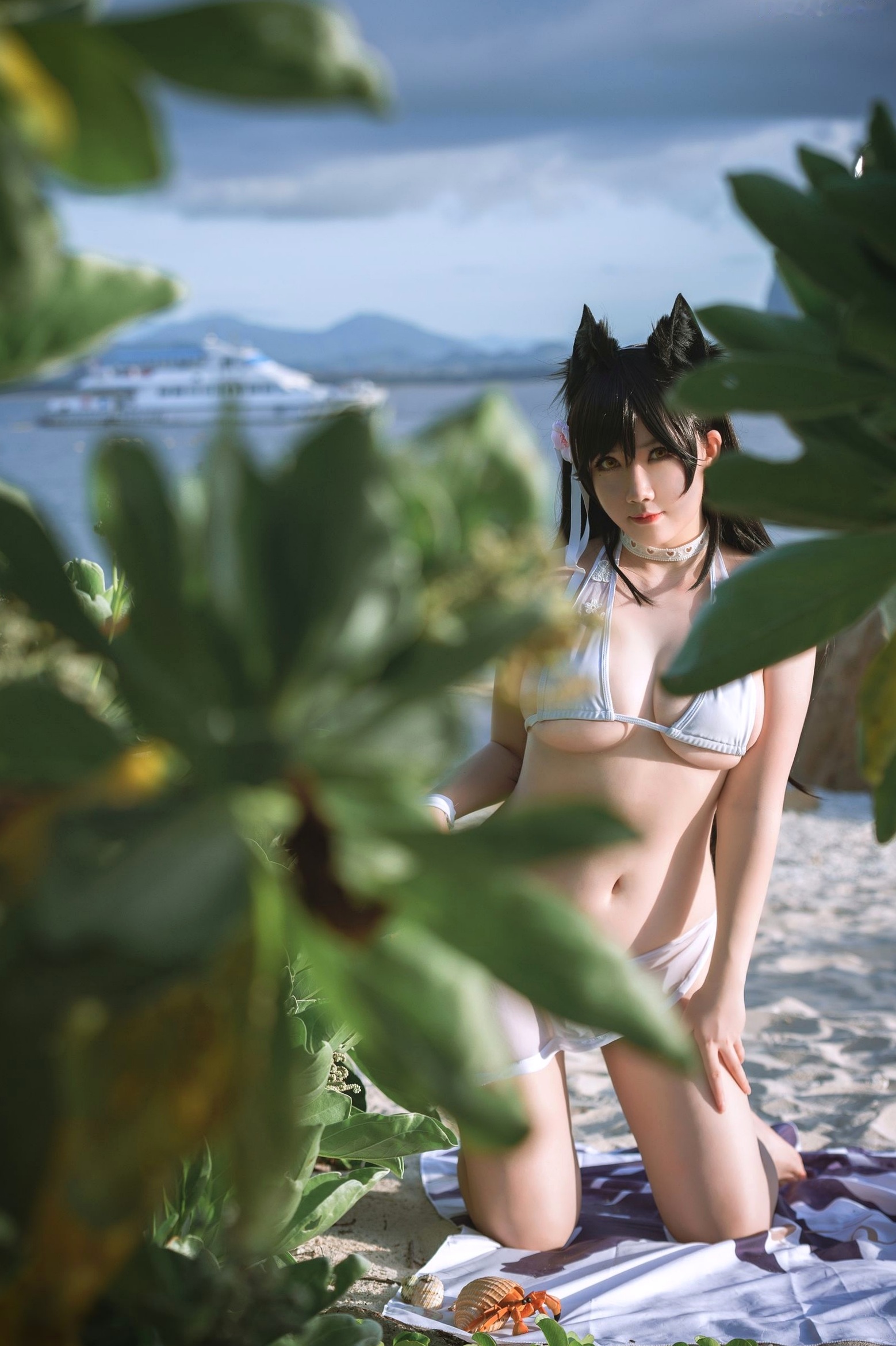 Gallery - 是本末末-爱宕泳装-碧蓝航线角色扮演-海边沙滩比基尼-户外人像摄影-性感女神大尺度福利套图角色扮演比基尼性感沙滩户外 女神私房照_秀色女神 - image 2