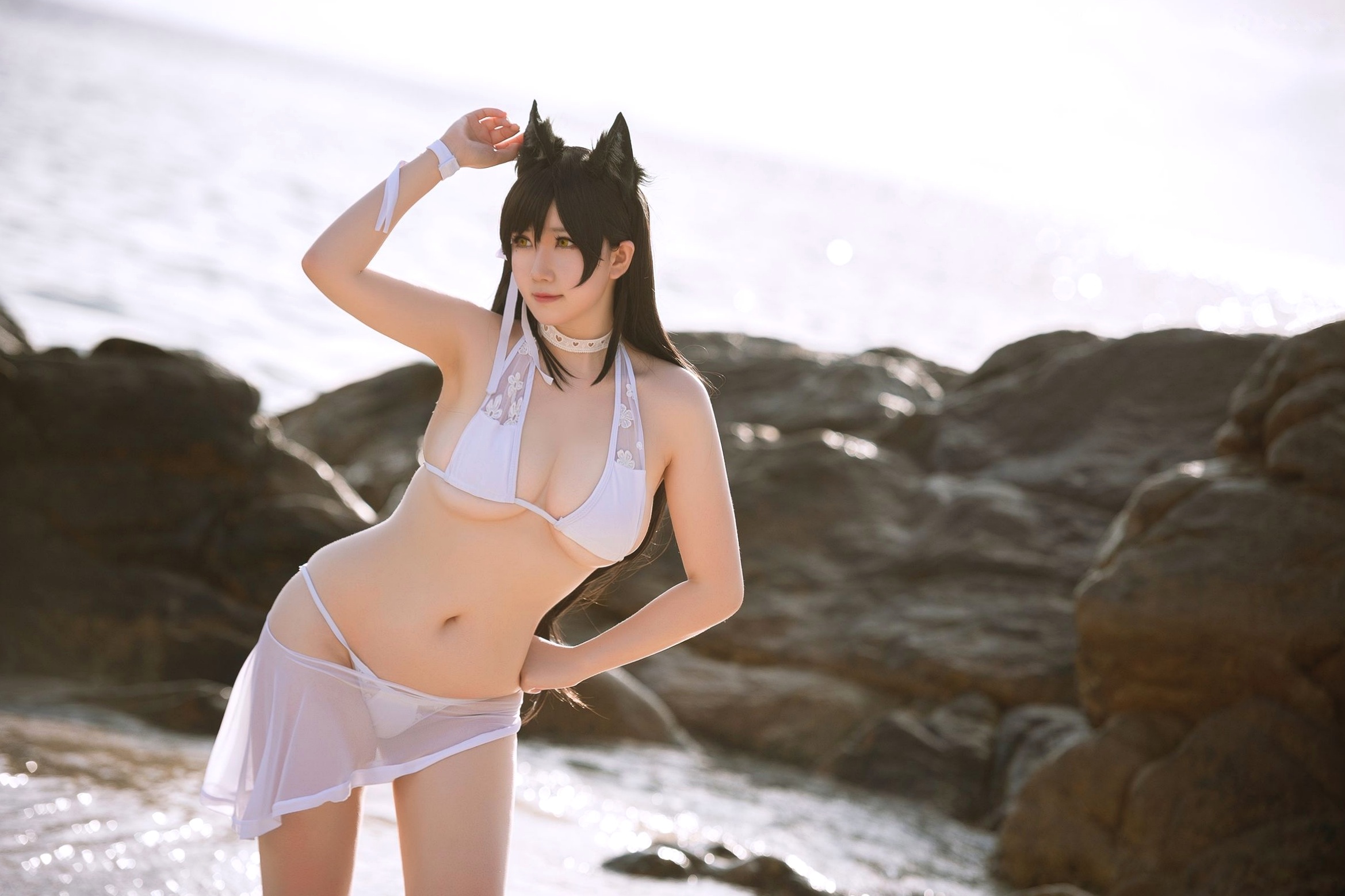 Gallery - 是本末末-爱宕泳装-碧蓝航线角色扮演-海边沙滩比基尼-户外人像摄影-性感女神大尺度福利套图角色扮演比基尼性感沙滩户外 女神私房照_秀色女神 - image 7