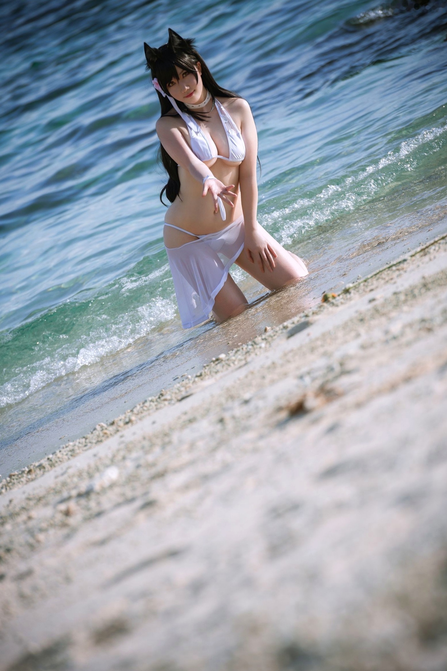 Gallery - 是本末末-爱宕泳装-碧蓝航线角色扮演-海边沙滩比基尼-户外人像摄影-性感女神大尺度福利套图角色扮演比基尼性感沙滩户外 女神私房照_秀色女神 - image 13