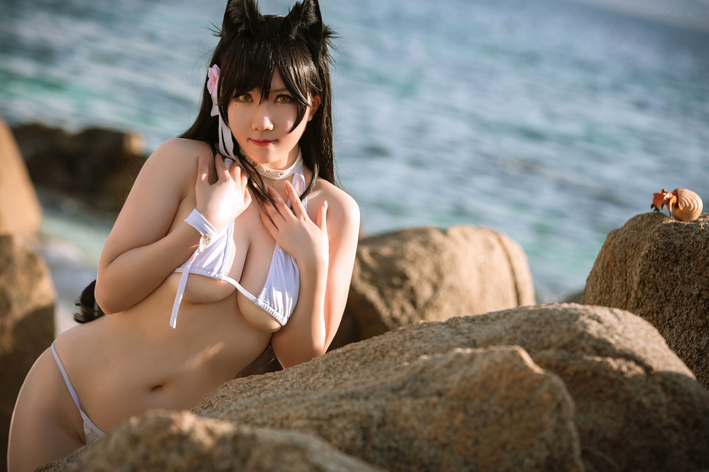 Gallery - 是本末末-爱宕泳装-碧蓝航线角色扮演-海边沙滩比基尼-户外人像摄影-性感女神大尺度福利套图角色扮演比基尼性感沙滩户外 女神私房照_秀色女神 - image 14