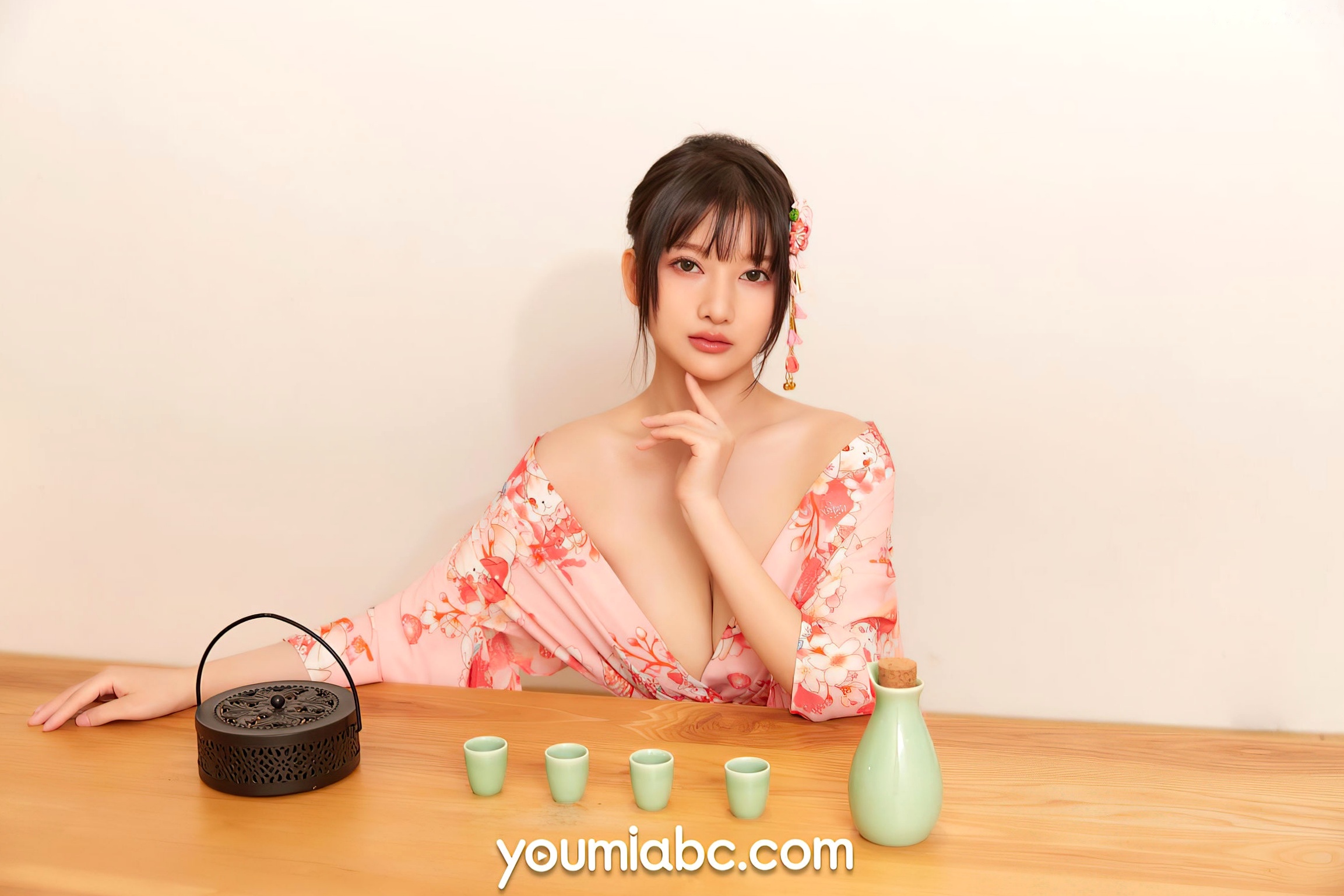 Gallery - YouMi尤蜜 尹兒《居酒屋的快乐》日系和服私房写真，白嫩诱惑与清纯风情的完美结合尤蜜荟 - Chiness Model 和服诱惑白嫩私房照日本 女神私房照_秀色女神 - image 14
