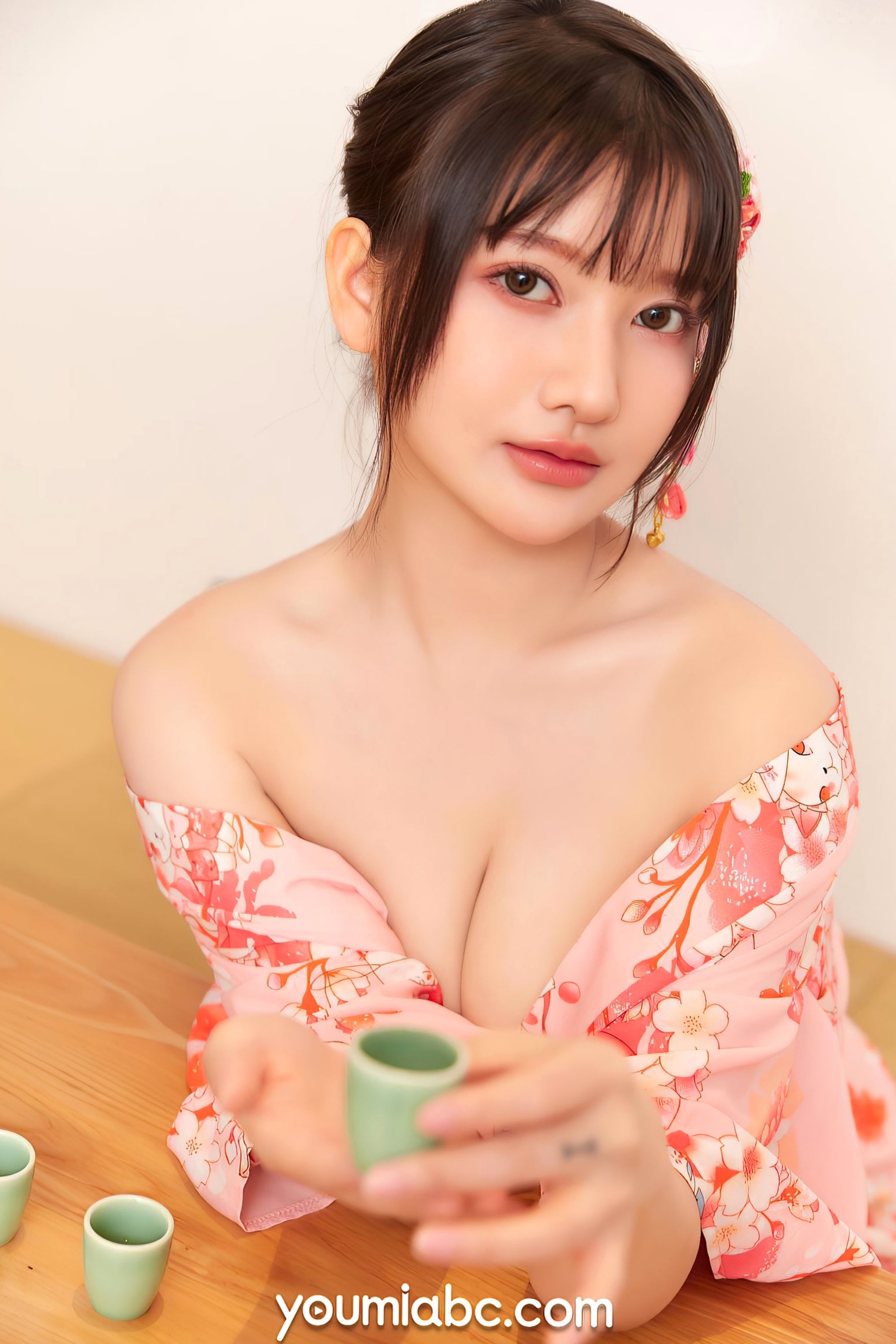 Gallery - YouMi尤蜜 尹兒《居酒屋的快乐》日系和服私房写真，白嫩诱惑与清纯风情的完美结合尤蜜荟 - Chiness Model 和服诱惑白嫩私房照日本 女神私房照_秀色女神 - image 16