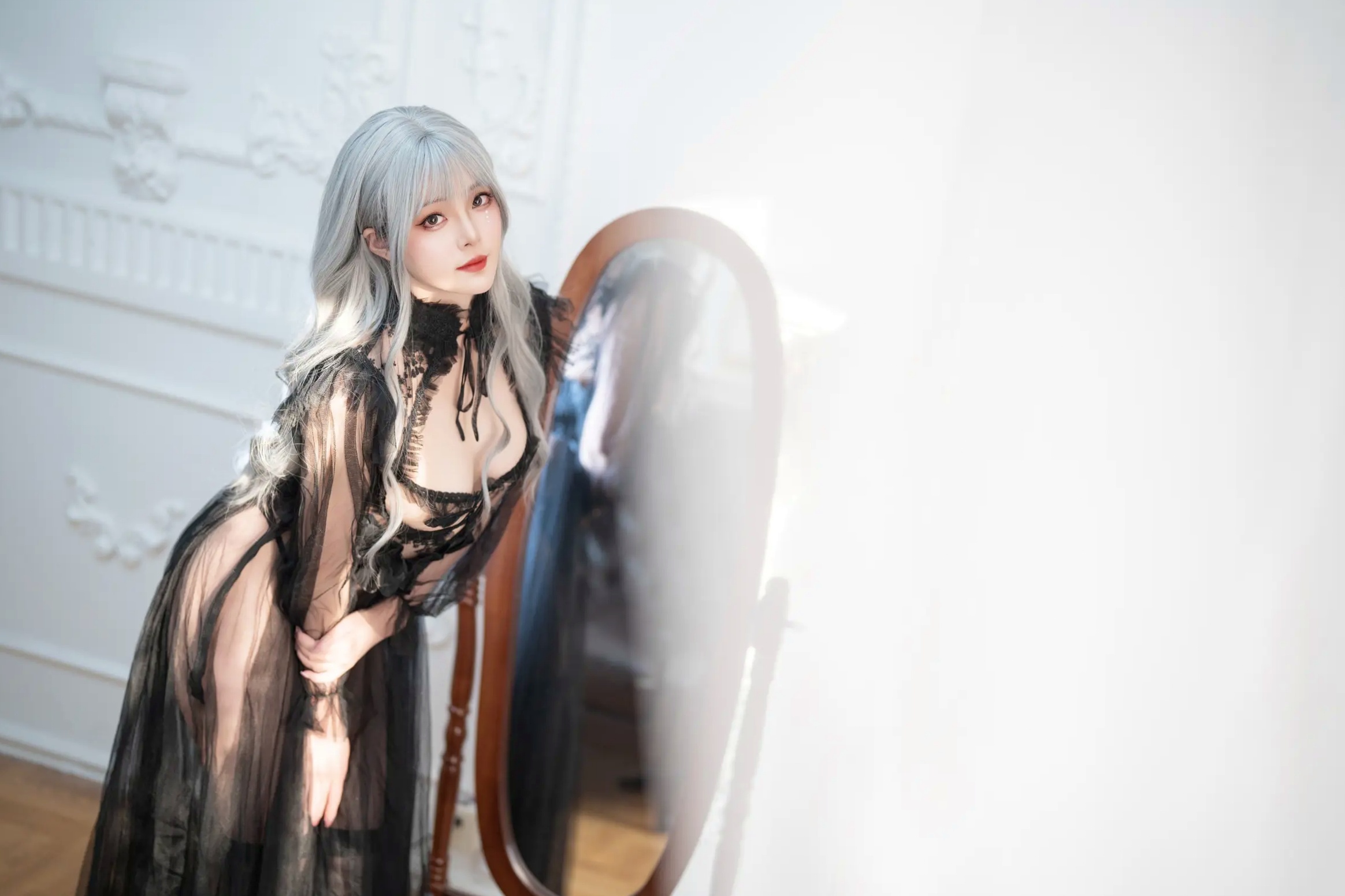 Gallery - Natsuko夏夏子 - Black Butterfly 黑色薄纱镂空极致诱惑私房写真 [62P]性感诱惑私房照冷艳 女神私房照_秀色女神 - image 8