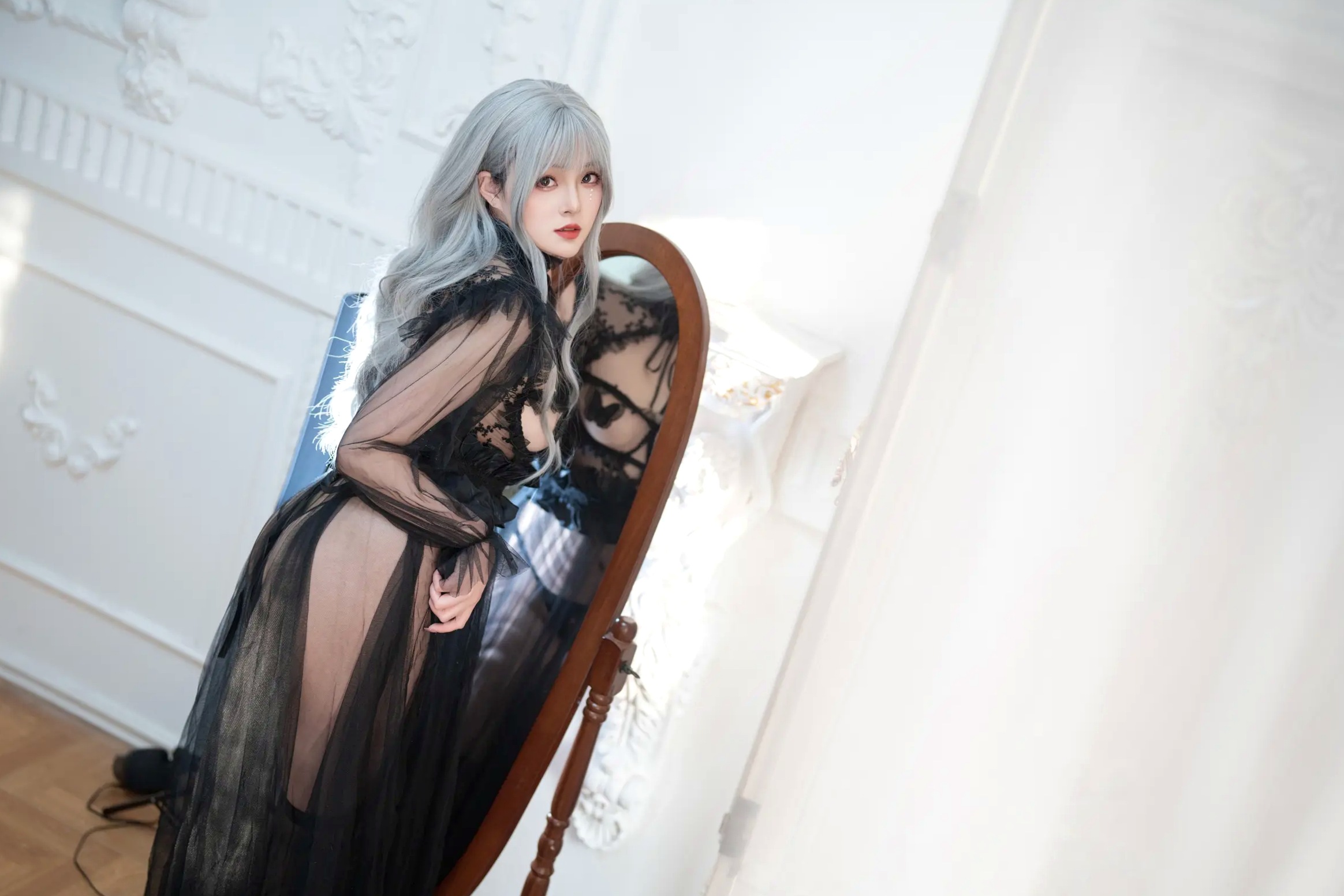 Gallery - Natsuko夏夏子 - Black Butterfly 黑色薄纱镂空极致诱惑私房写真 [62P]性感诱惑私房照冷艳 女神私房照_秀色女神 - image 9