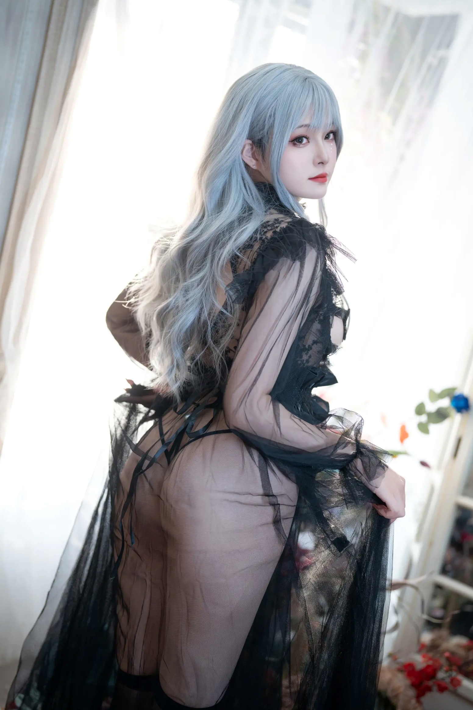 Gallery - Natsuko夏夏子 - Black Butterfly 黑色薄纱镂空极致诱惑私房写真 [62P]性感诱惑私房照冷艳 女神私房照_秀色女神 - image 10
