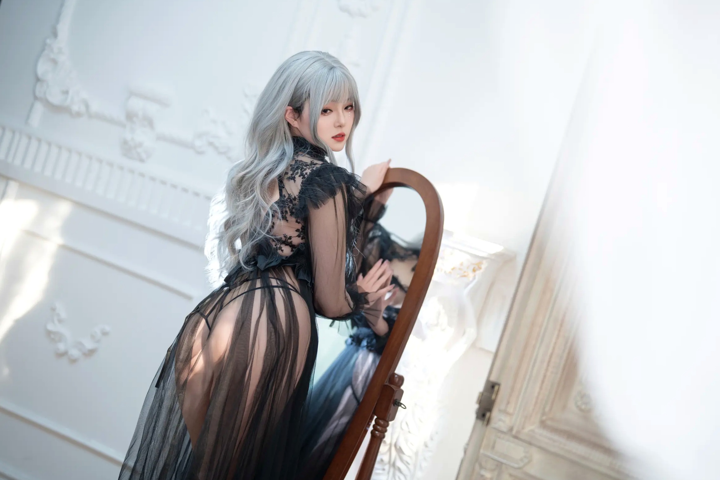 Gallery - Natsuko夏夏子 - Black Butterfly 黑色薄纱镂空极致诱惑私房写真 [62P]性感诱惑私房照冷艳 女神私房照_秀色女神 - image 11