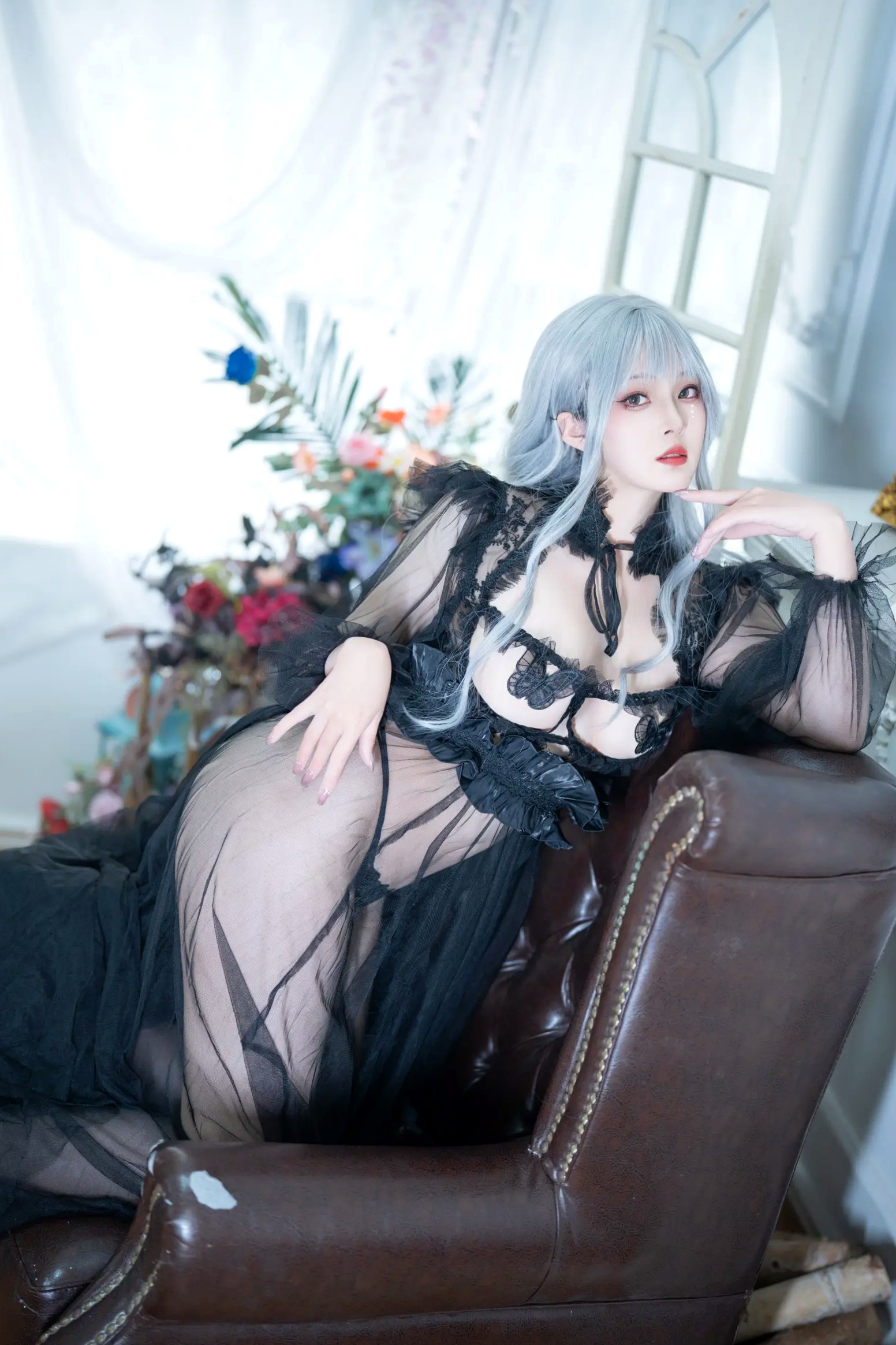 Gallery - Natsuko夏夏子 - Black Butterfly 黑色薄纱镂空极致诱惑私房写真 [62P]性感诱惑私房照冷艳 女神私房照_秀色女神 - image 17