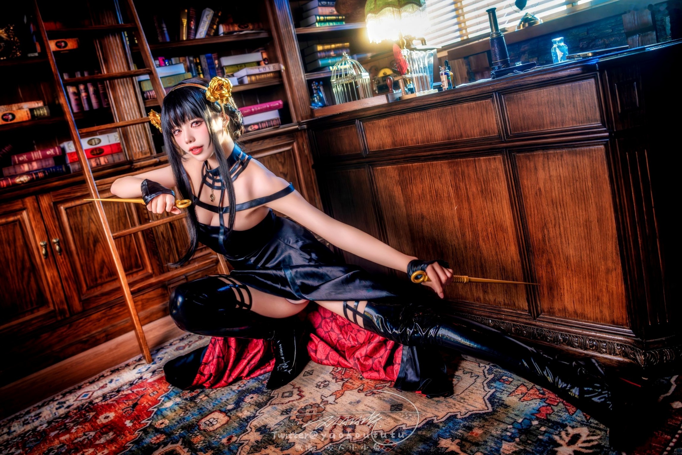 Gallery - 黏黏团子兔-约尔太太私房Cosplay书房诱惑-March-Works性感角色扮演私房照诱惑 女神私房照_秀色女神 - image 6