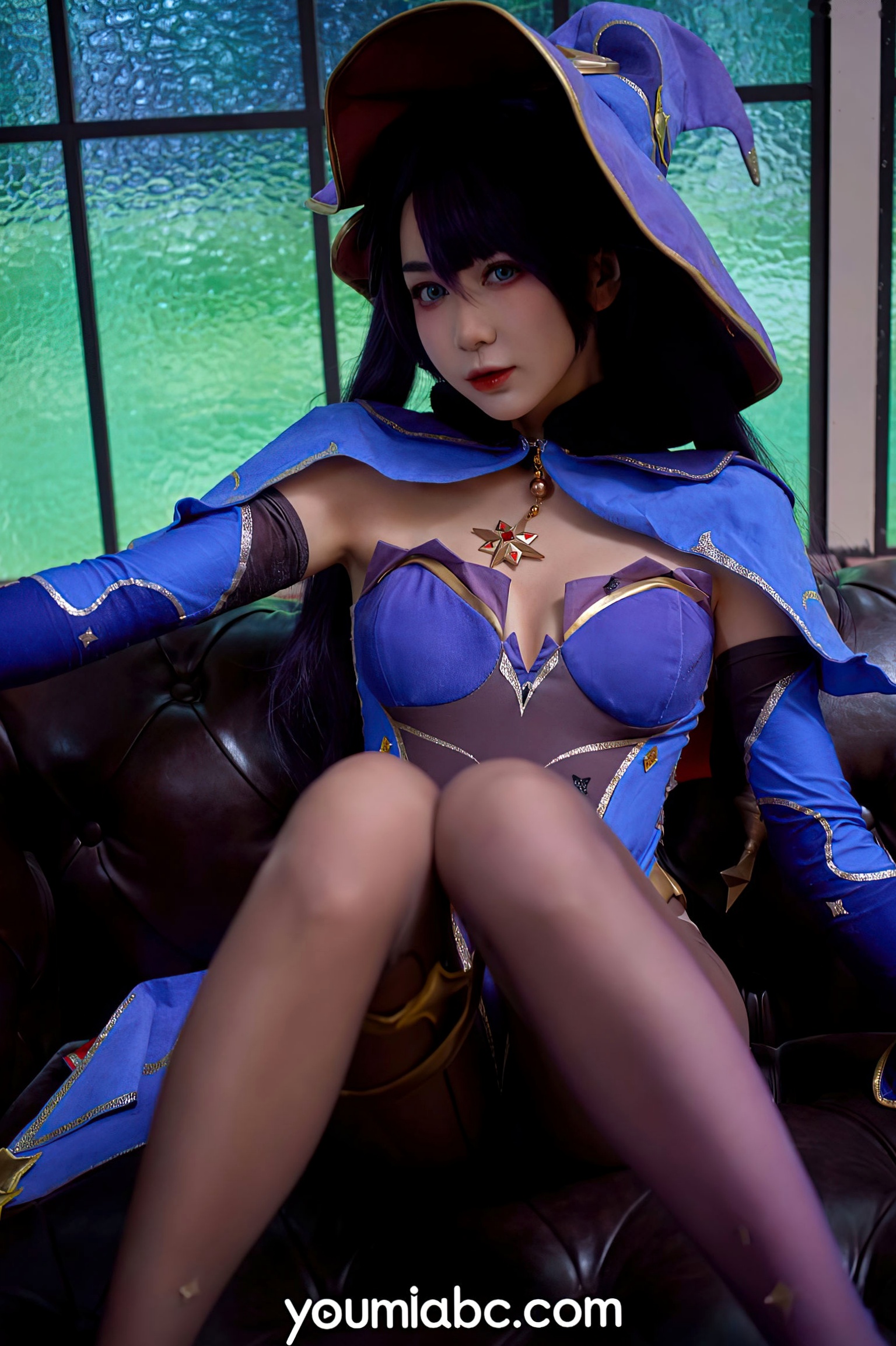 Gallery - YouMi尤蜜-2021.09.18-卡卡-《占星术师莫娜》原神角色扮演性感连体衣COS写真尤蜜荟 - Chiness Model 角色扮演性感诱惑女神 女神私房照_秀色女神 - image 9
