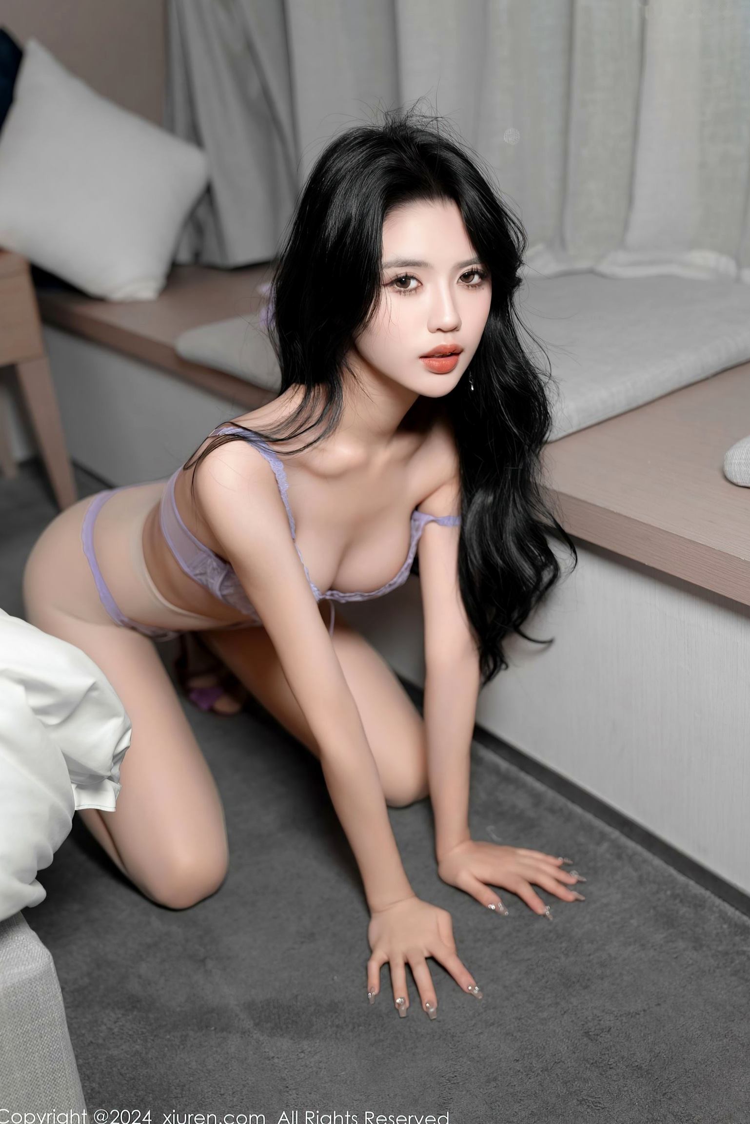 Gallery - 秀人网 - XiuRen 7912期：浅浅Danny紫色蕾丝内衣私房写真，魅惑酒店极致私房，性感女神绝美大尺度居家展现秀人网 - XiuRen 性感私房照诱惑内衣 女神私房照_秀色女神 - image 59