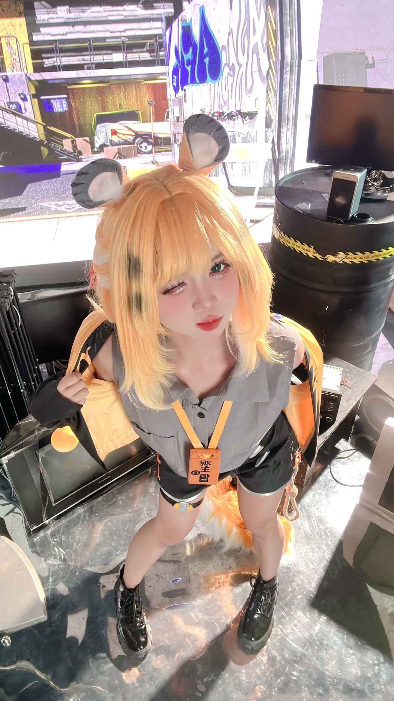 Gallery - PoppaChan - Ju Fufu -《绝区零》角色扮演，精致金发猫耳造型与性感私房写真，极致还原角色扮演性感私房照极品 女神私房照_秀色女神 - image 83