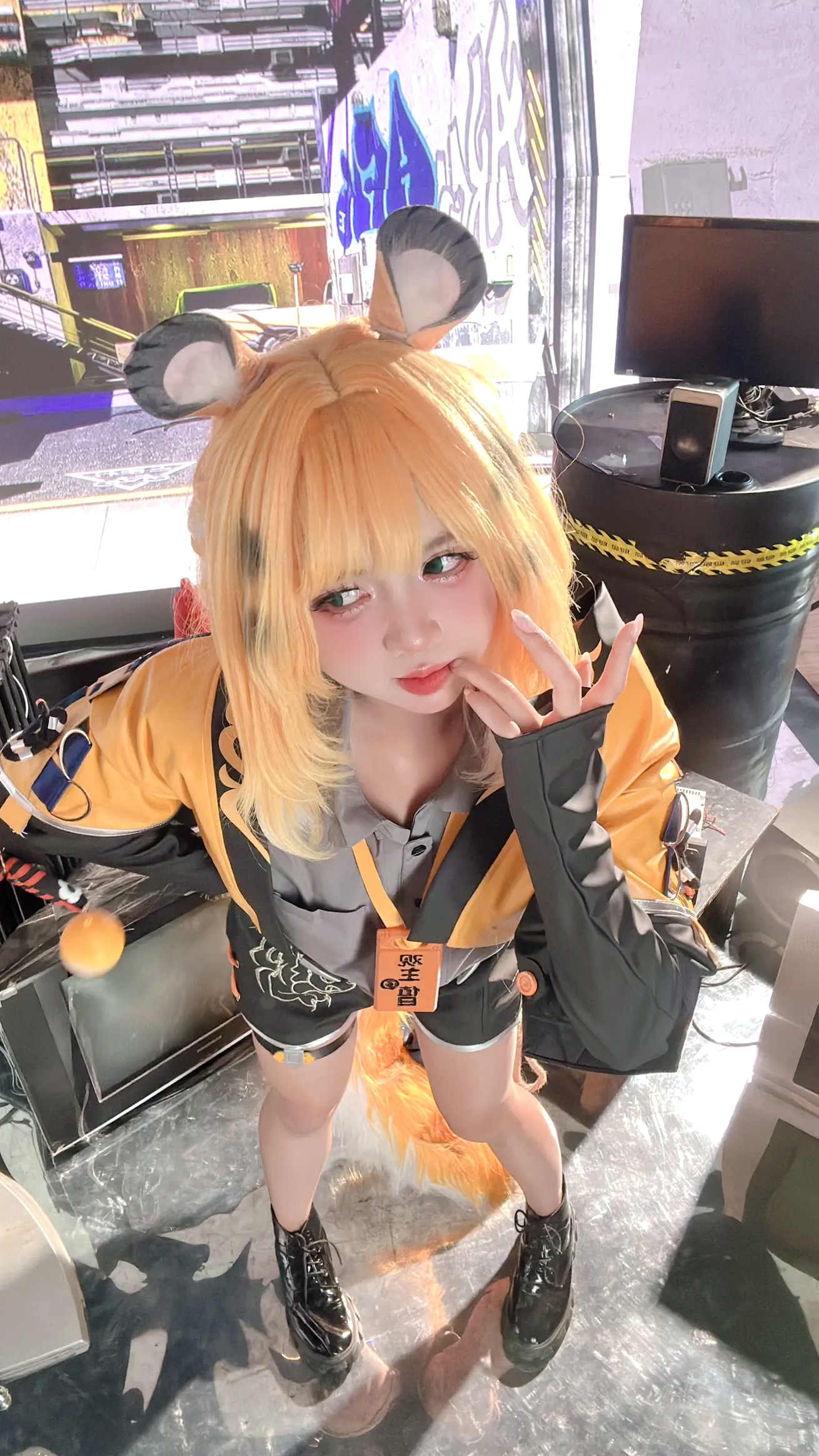 Gallery - PoppaChan - Ju Fufu -《绝区零》角色扮演，精致金发猫耳造型与性感私房写真，极致还原角色扮演性感私房照极品 女神私房照_秀色女神 - image 86