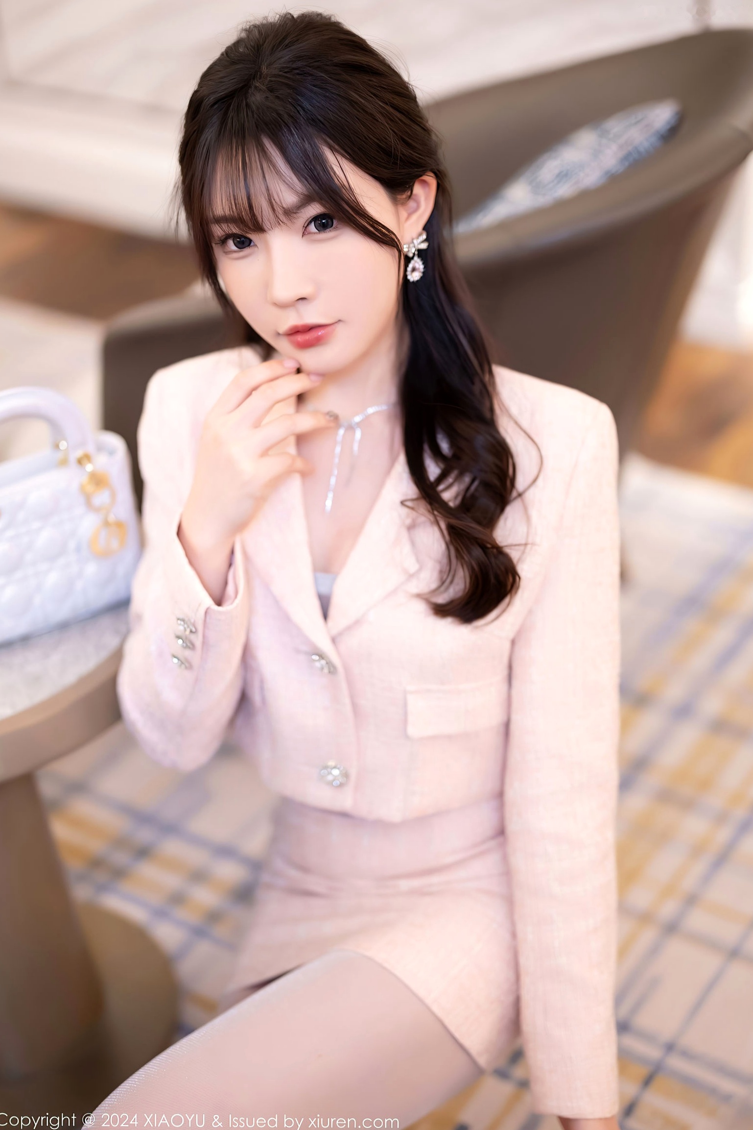 Gallery - XiaoYu语画界 - Painting World -1236-徐莉芝：极品私房灰丝写真，浅粉透视极致诱惑，尽显曼妙身姿，高清大尺度视觉盛宴语画界 - Painting World 性感私房照丝袜大尺度诱惑 女神私房照_秀色女神 - image 5