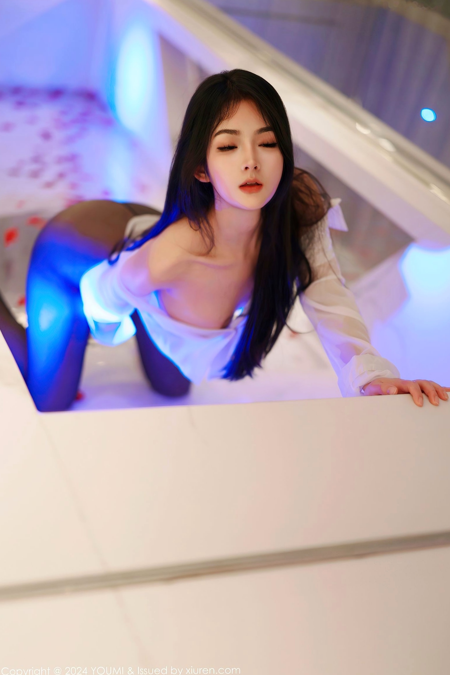 Gallery - YouMi尤蜜荟 - Chiness Model -1050-谭小灵：浴室湿身诱惑，OL白衬衫与黑丝美腿的极致碰撞，尽显御姐魅力与曼妙身材尤蜜荟 - Chiness Model 黑丝浴室湿身诱惑 女神私房照_秀色女神 - image 77