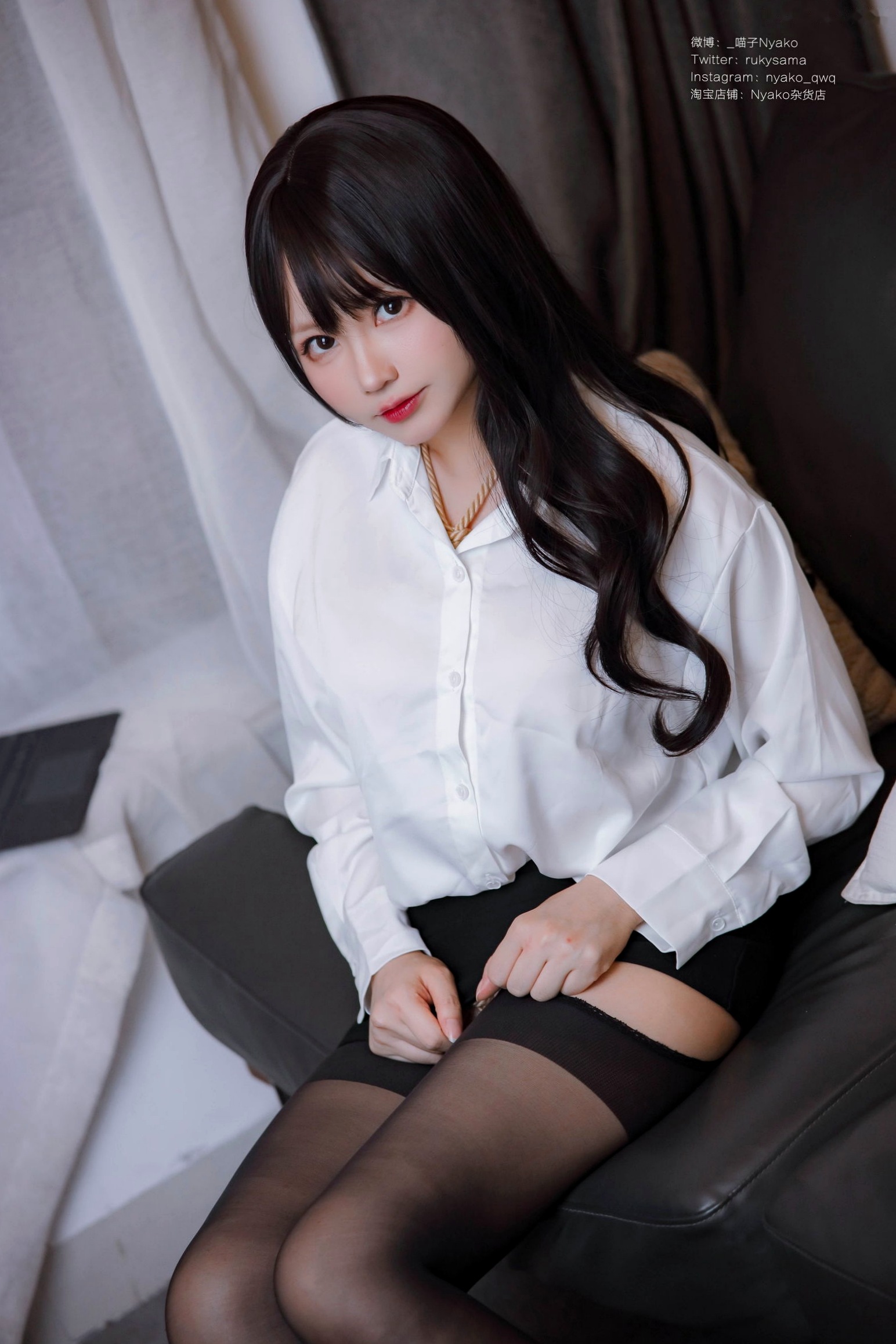 Gallery - Nyako喵子-危险的邻家女士OL，职场装扮下的绳艺诱惑，办公室OL制服写真制服诱惑黑丝大尺度 女神私房照_秀色女神 - image 4