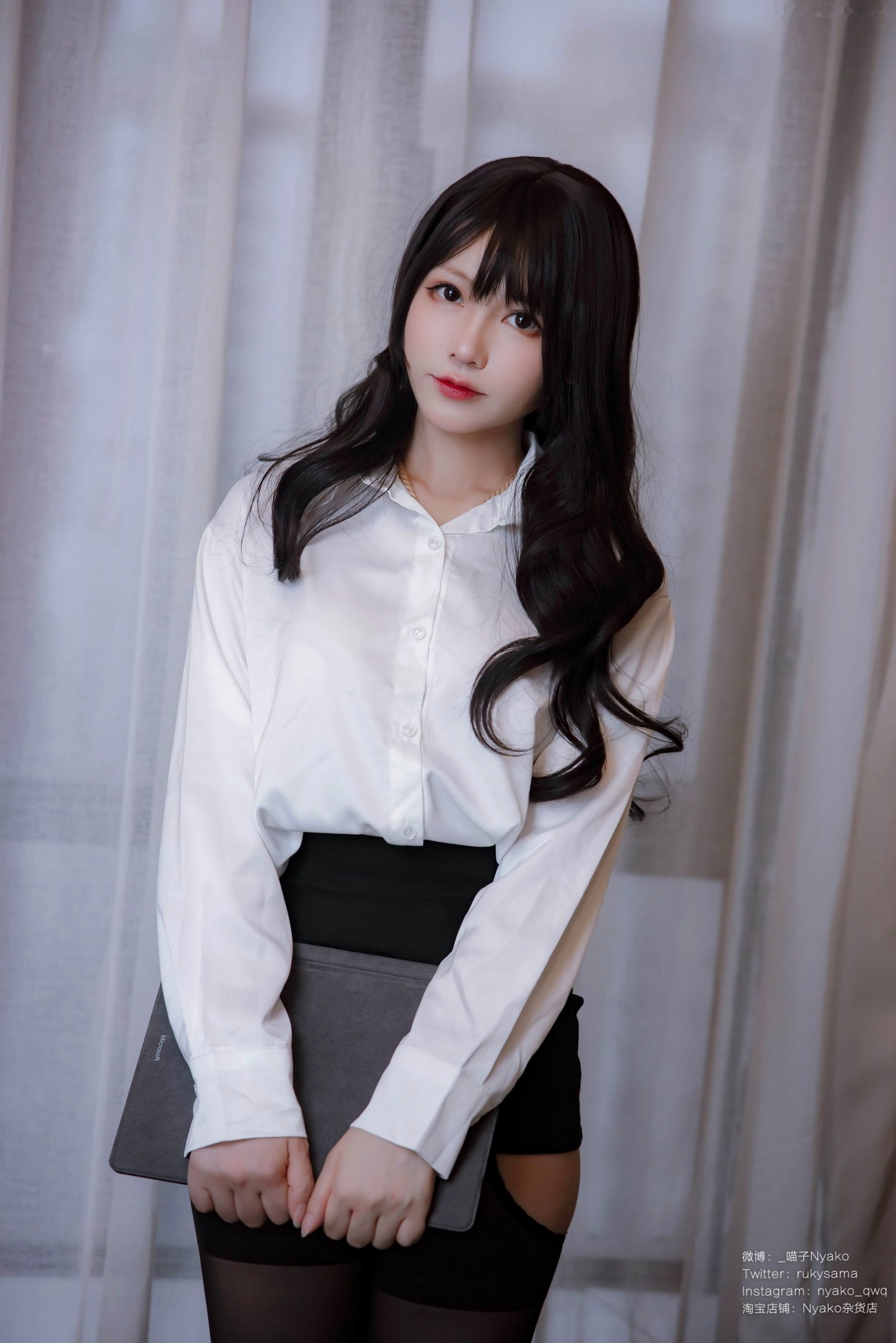 Gallery - Nyako喵子-危险的邻家女士OL，职场装扮下的绳艺诱惑，办公室OL制服写真制服诱惑黑丝大尺度 女神私房照_秀色女神 - image 76