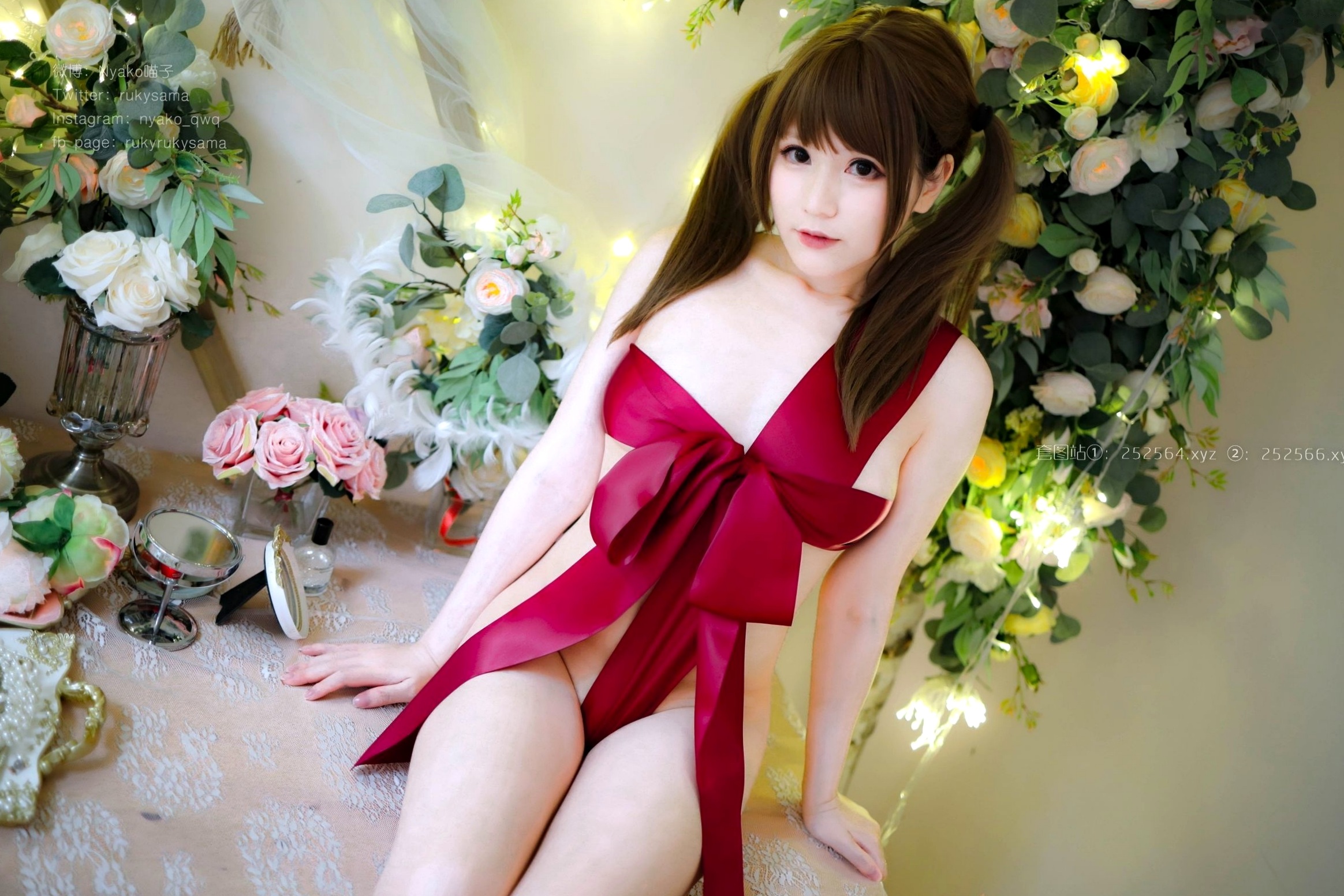 Gallery - Nyako喵子-水手服和礼物cosplay写真，甜美校服与大胆丝带诱惑，极致黑丝私房照校服角色扮演黑丝诱惑私房照 女神私房照_秀色女神 - image 34