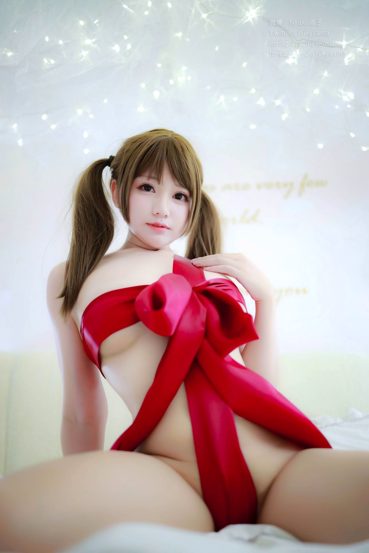 Gallery - Nyako喵子-水手服和礼物cosplay写真，甜美校服与大胆丝带诱惑，极致黑丝私房照校服角色扮演黑丝诱惑私房照 女神私房照_秀色女神 - image 105