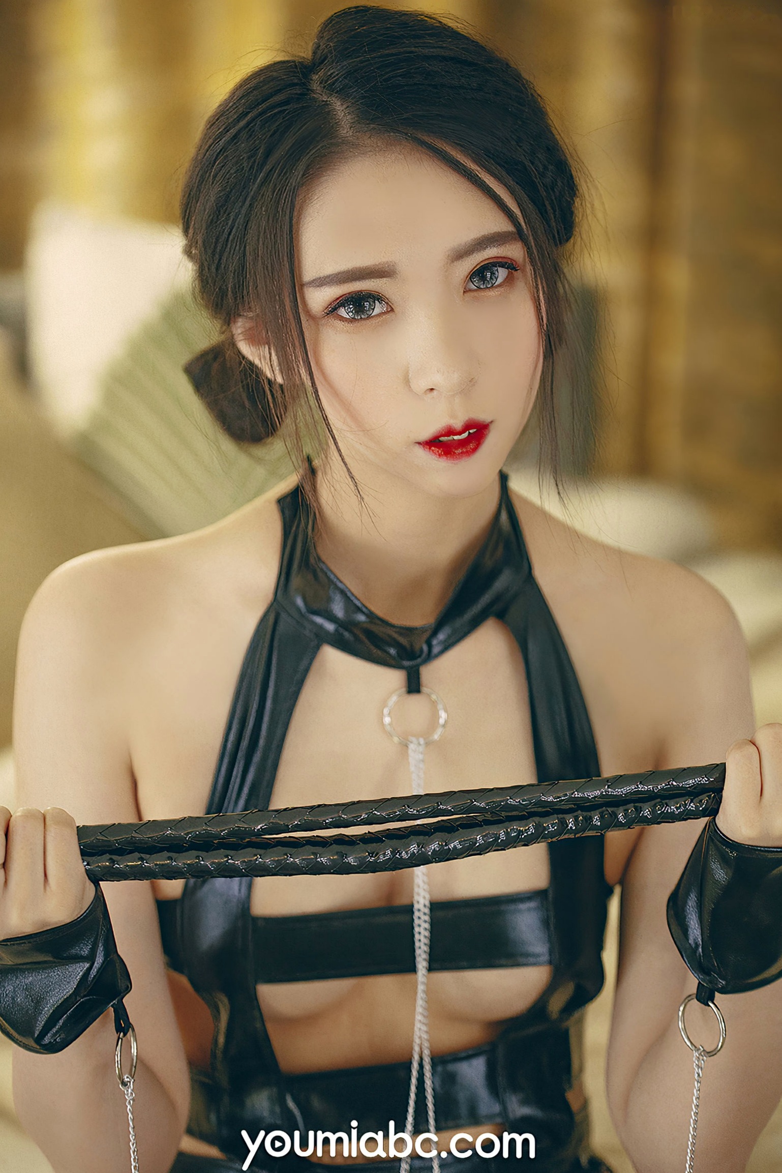 Gallery - YouMi尤蜜-丰臣羽立《姐系恋爱》：极品皮质禁锢造型，冷艳网袜，角色扮演，极致性感诱惑写真尤蜜荟 - Chiness Model 性感诱惑冷艳私房照 女神私房照_秀色女神 - image 19